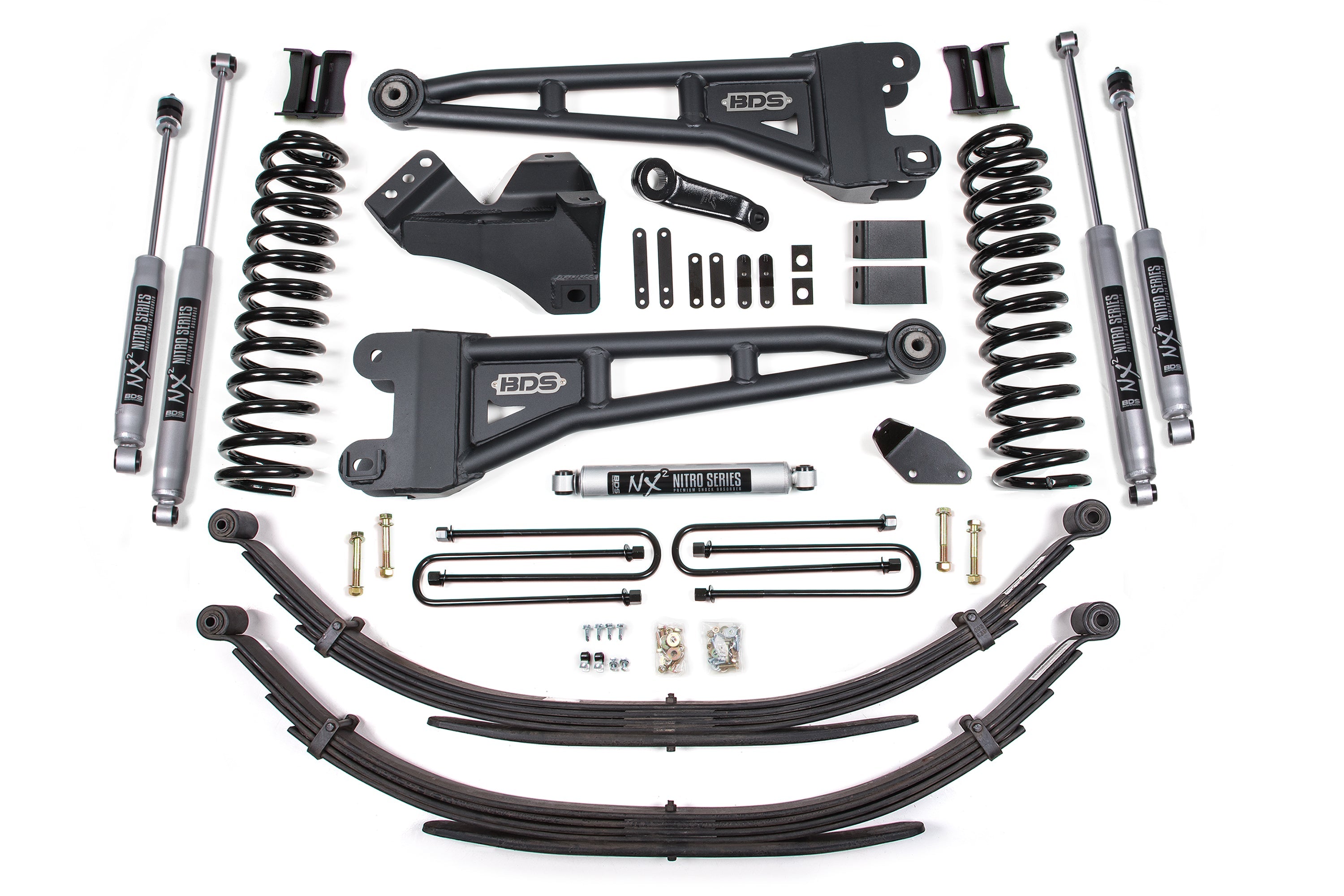 BDS 4 Inch Lift Kit w/ Radius Arm for 2005-2007 Ford F250/F350 Super Duty 4WD Gas