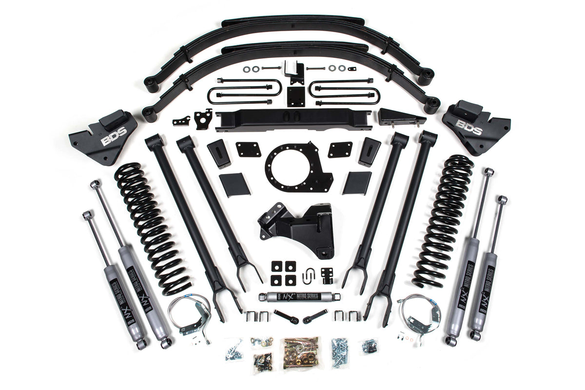 9 Inch (Gas) | 8 Inch (Diesel) Lift Kit w/ 4-Link | Ford F250/F350 Super Duty (20-22) 4WD - NX2 Nitro Series