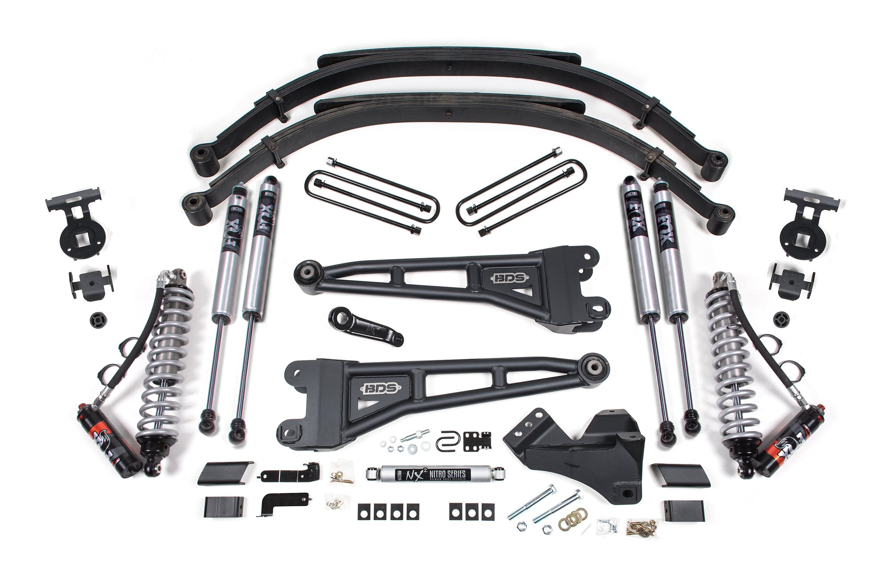 BDS 5 Inch Radius Arm Lift Kit w/ FOX 2.5 Performance Elite Coilovers Ford F-250 & F-350 Super Duty 4WD Diesel (2023–2026)