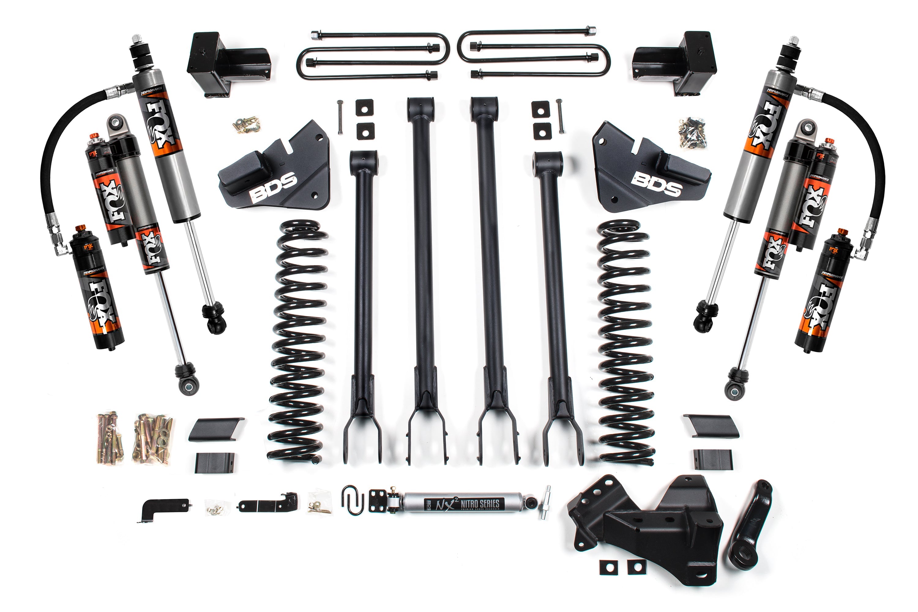 BDS 4 Inch Lift Kit w/ 4-Link for 2017-2019 Ford F350 Super Duty DRW 4WD Gas