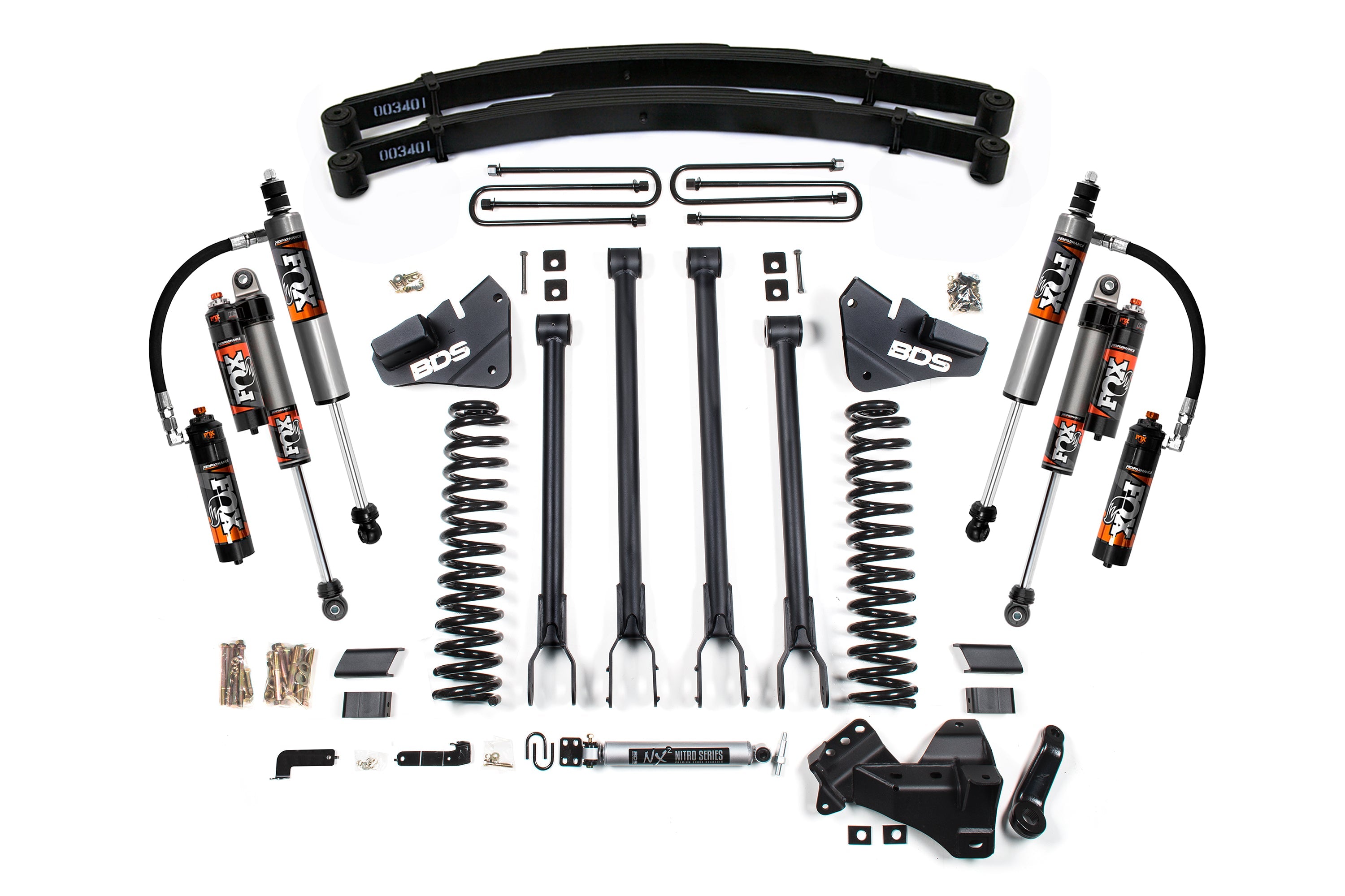 BDS 6 Inch Lift Kit with 4-Link Conversion for 2017-2019 Ford F250/F350 Super Duty 4WD Diesel