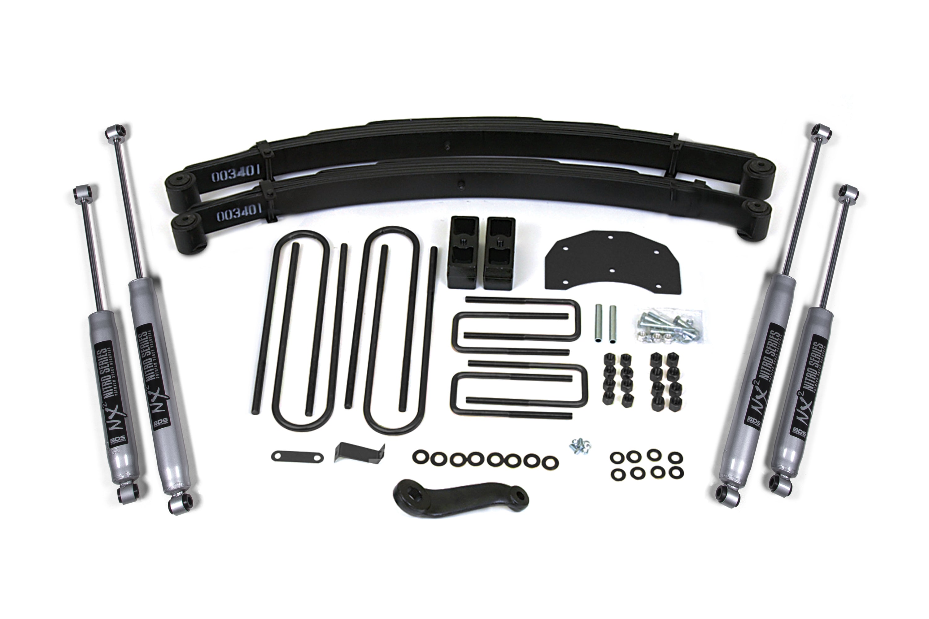 BDS Suspension 4 Inch Lift Kit w/ FOX 2.0 Shocks Ford F350 Monobeam 4WD (1980–1996)