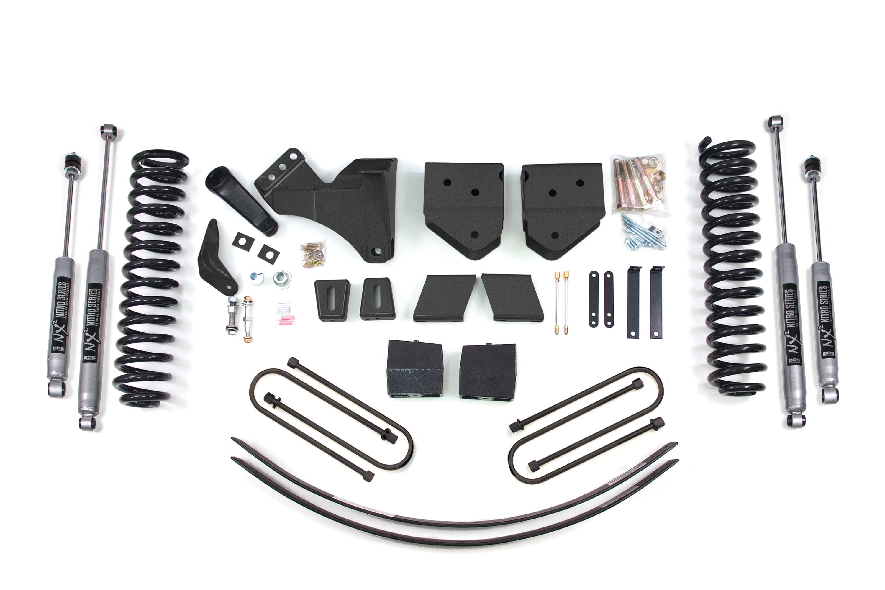 BDS 6 Inch Suspension Lift Kit w/ NX2 Nitro Shocks Ford F-250 & F-350 Super Duty 4WD Gas (2005–2007)