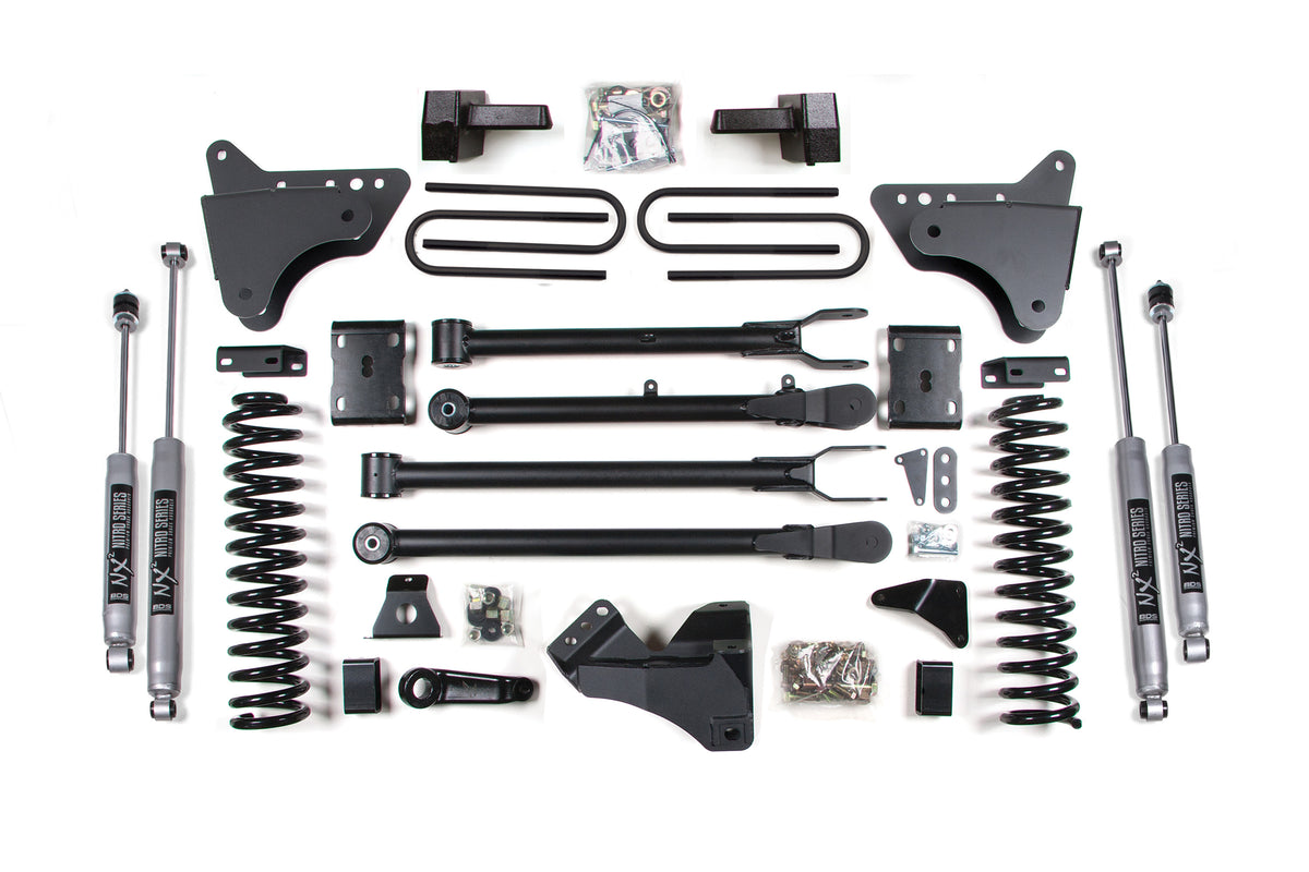 4 Inch Lift Kit w/ 4-Link | Ford F250/F350 Super Duty (11-16) 4WD | Diesel - Block Kit / NX2 Nitro Series