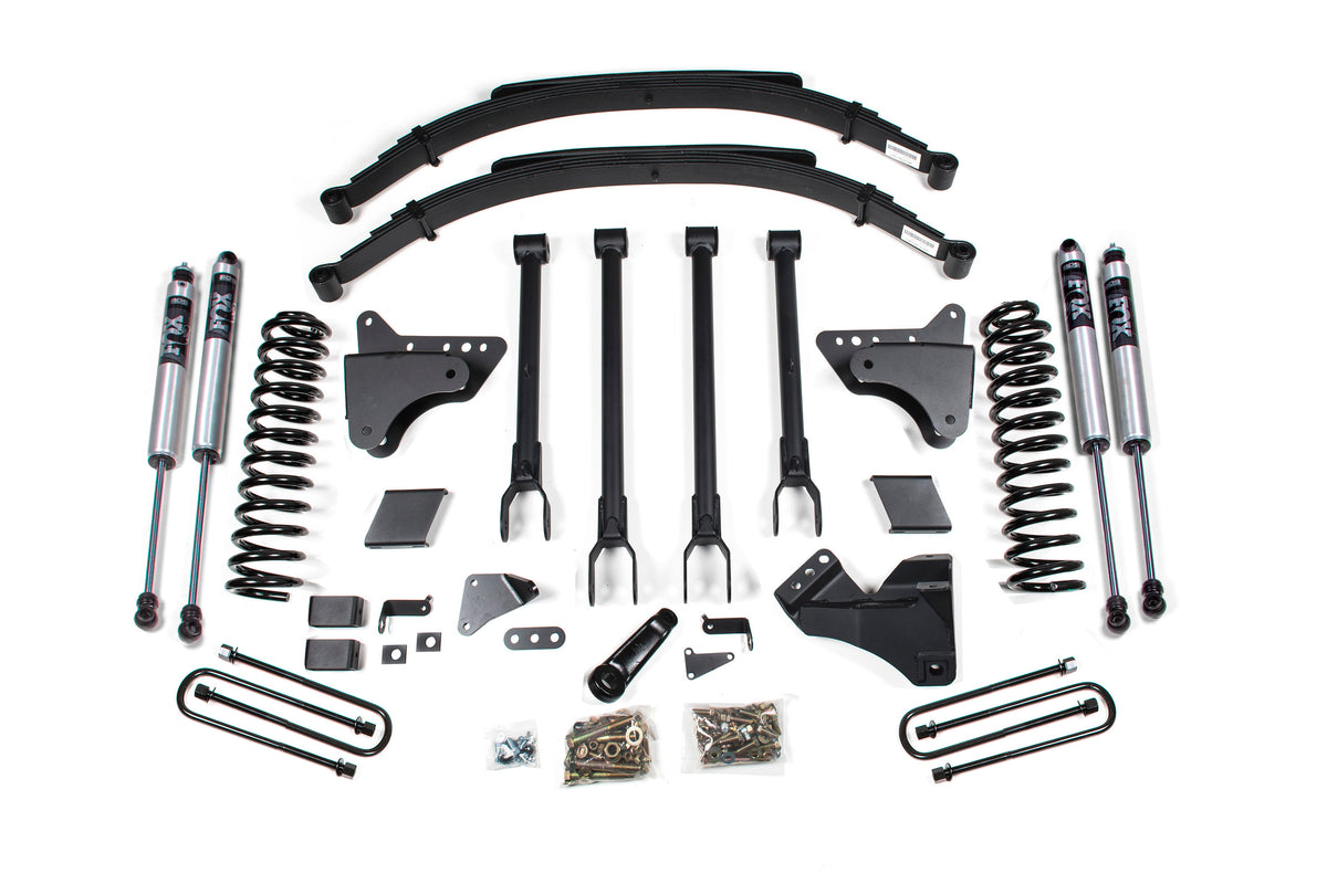 6 Inch Lift Kit w/ 4-Link | Ford F250/F350 Super Duty (11-16) 4WD | Diesel - Factory 3 Inch Rear Blocks / NX2 Nitro Series
