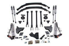 6 Inch Lift Kit w/ 4-Link | FOX 2.5 Performance Elite Coil-Over Conversion | Ford F250/F350 Super Duty (11-16) 4WD | Diesel - Factory 3 Inch Rear Blocks