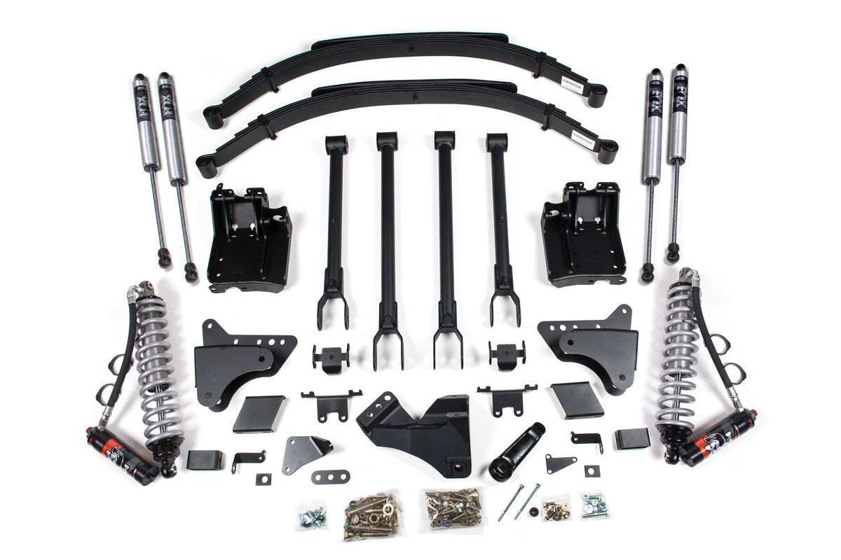 BDS 6 Inch Lift Kit w/ 4-Link & FOX 2.5 Performance Elite Coil-Over Conversion for 2011-2016 Ford F250/F350 Super Duty 4WD Diesel