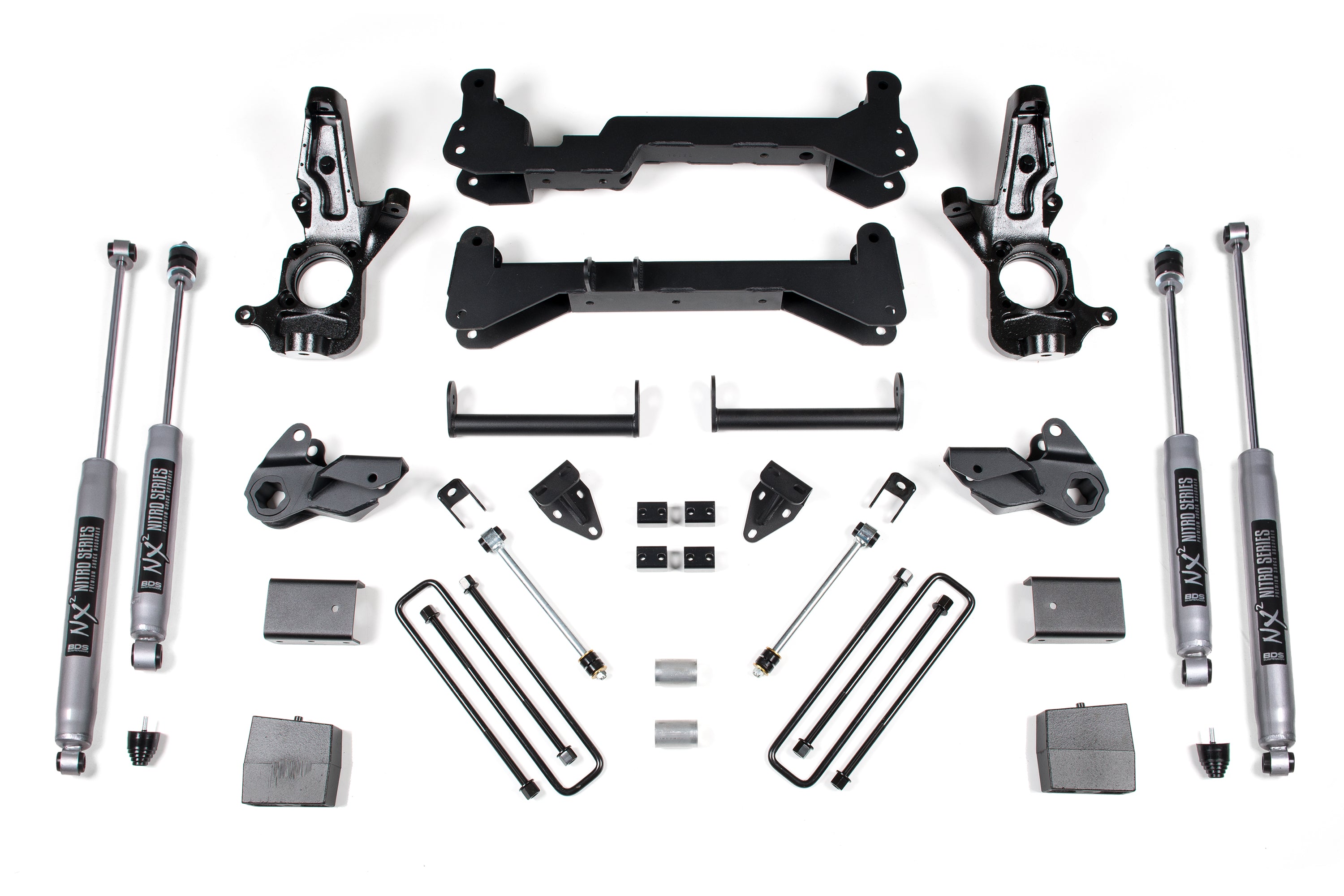 7 Inch Lift Kit | Chevy Silverado or GMC Sierra 2500HD (01-10) 2WD - Carrier Below Crossmember / FOX 2.0 Performance Series