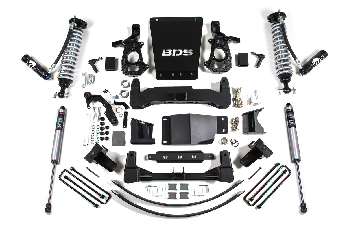 8 Inch Lift Kit | FOX 2.5 Coilover DSC | Chevy Silverado or GMC Sierra 1500 (14-18) 4WD - Cast Steel