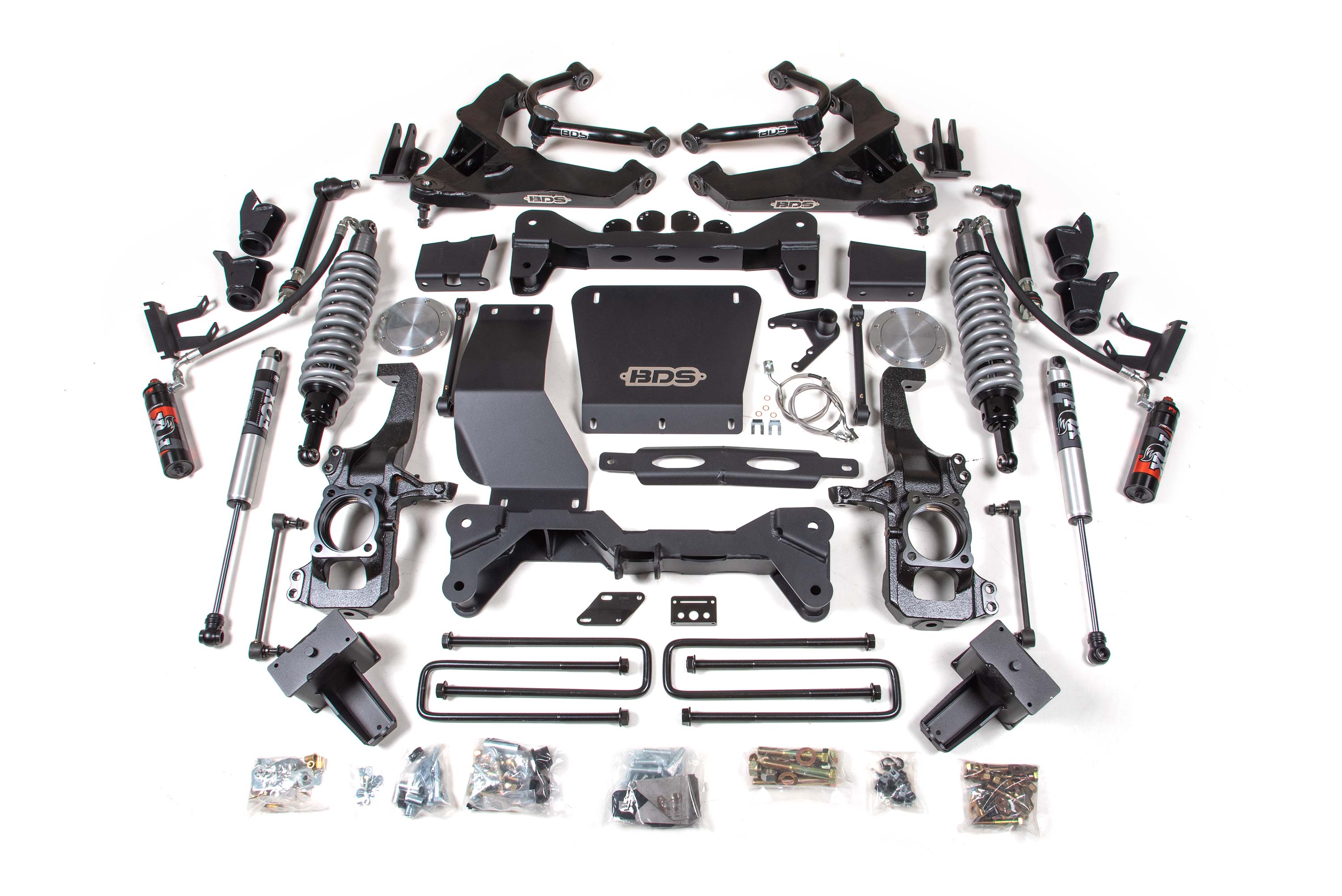 6.5 Inch Lift Kit | FOX 2.5 Coilover Conversion | Chevy Silverado or GMC Sierra 2500HD/3500HD (20-26) | Diesel - Block Kit With Factory Overload / FOX 2.0 Performance Series