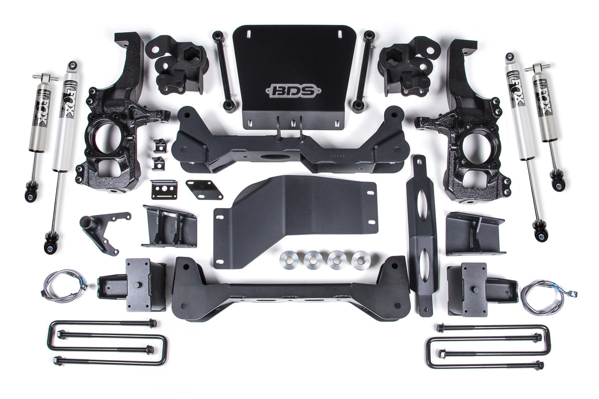 BDS 6.5 Inch Lift Kit FOX 2.5 HTO Performance Series Chevy Silverado GMC Sierra 2500HD 3500HD 4WD (2020–2026)
