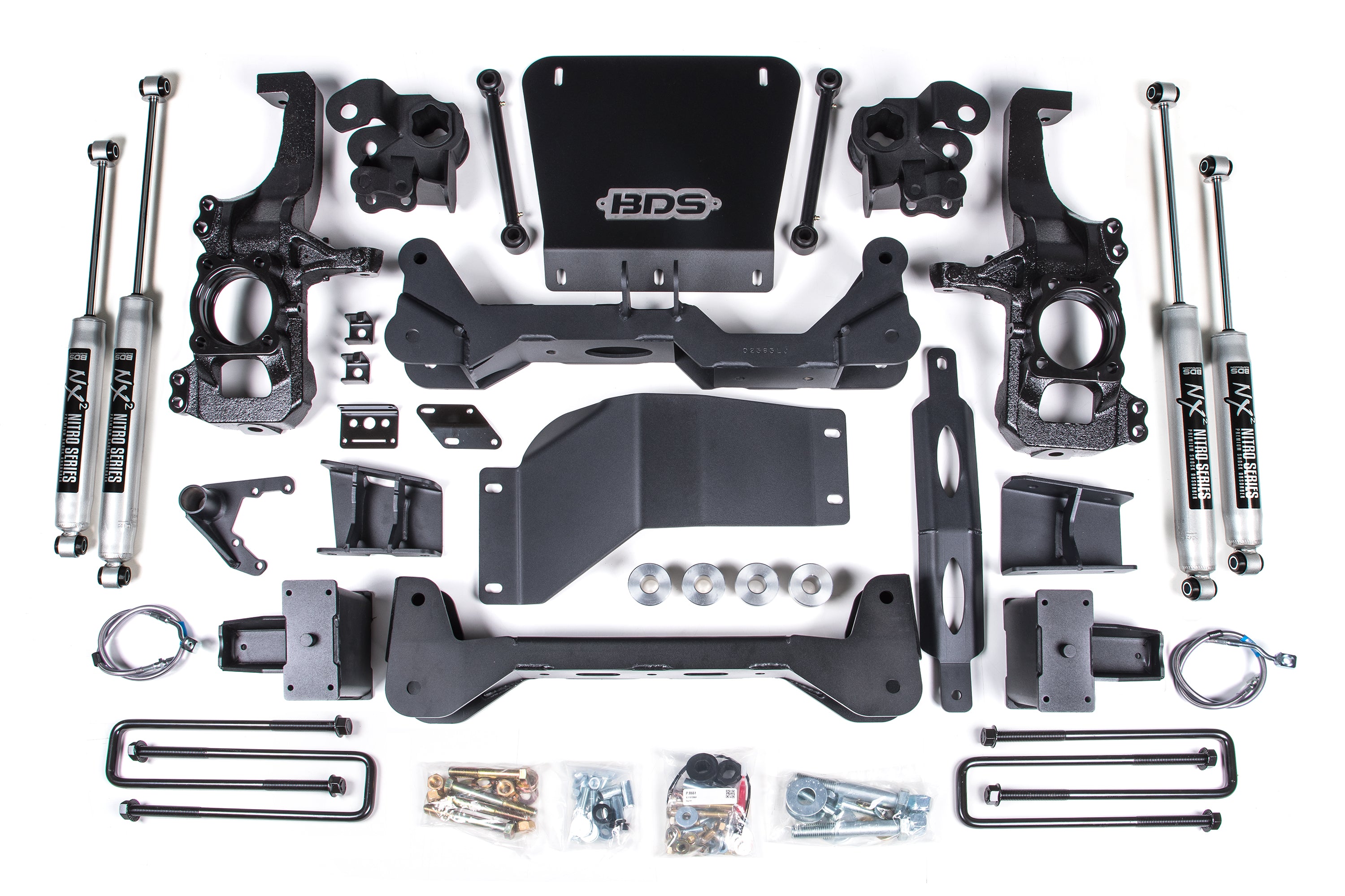 6.5 Inch Lift Kit | Chevy Silverado or GMC Sierra 2500HD/3500HD (20-26) 4WD - 5 Inch Block Kit Without Overload / NX2 Nitro Series
