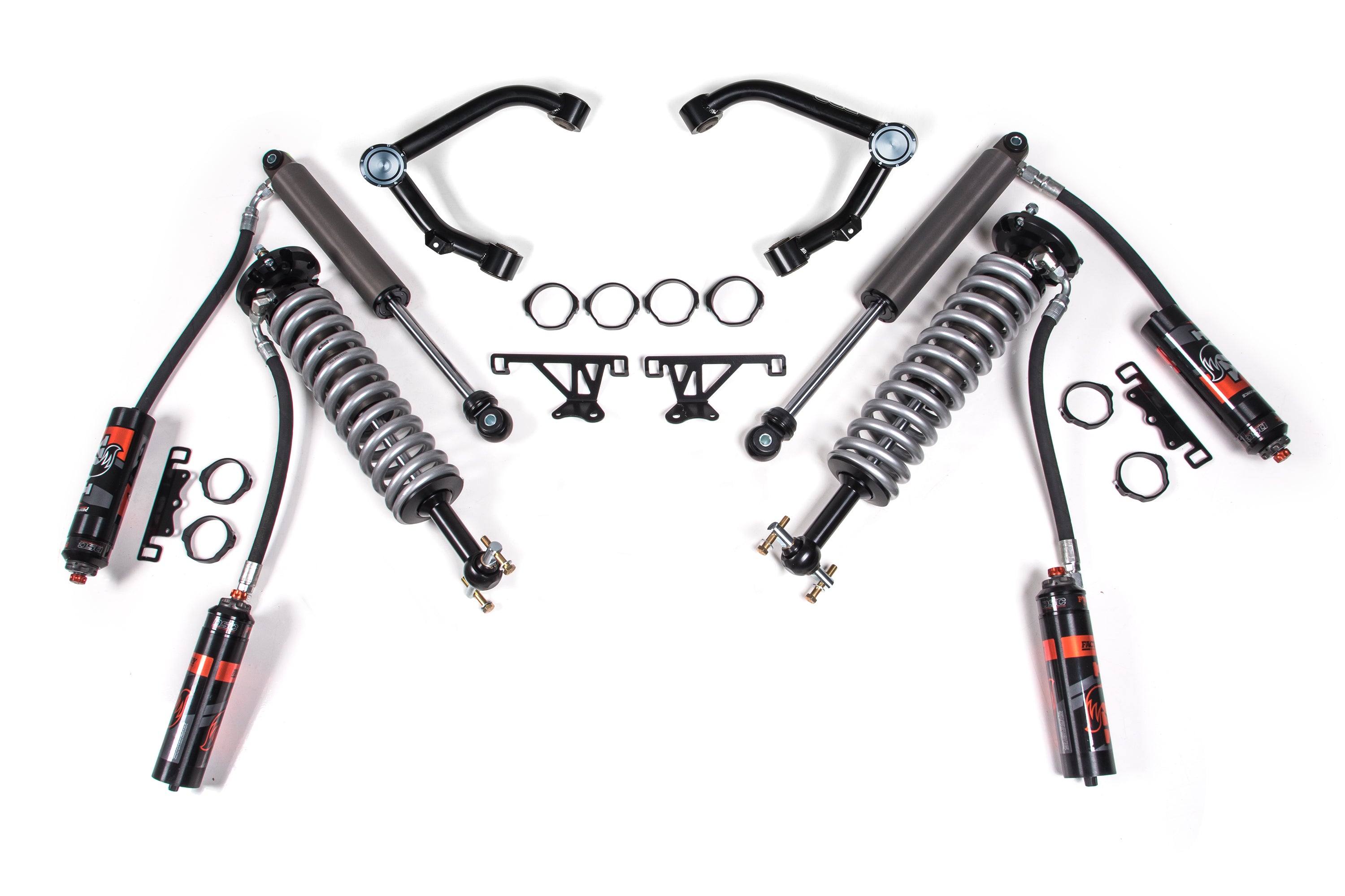 2 Inch Leveling Kit | FOX 2.5 Coilover | Chevy Silverado or GMC Sierra 1500 (07-18) 4WD - FOX 2.5 Piggyback DSC / Aluminum / Stamped Steel