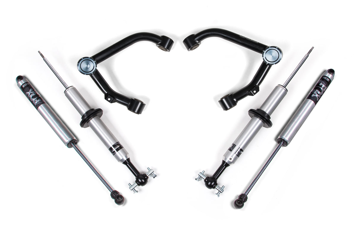 2 Inch Leveling Kit | FOX 2.0 Snap Ring Strut | Chevy Silverado or GMC Sierra 1500 (14-18) 4WD - Aluminum / Stamped Steel