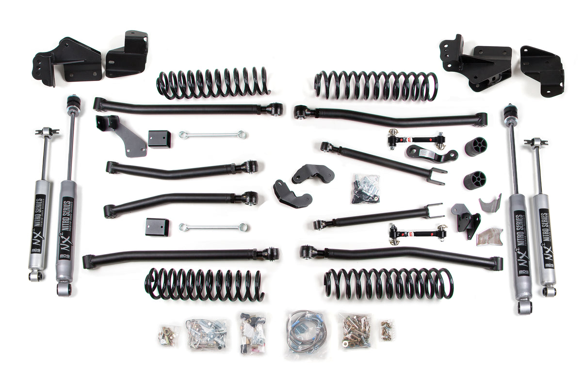 4.5 Inch Lift Kit | Long Arm | Jeep Wrangler JK (07-18) 4-Door - FOX 2.0 Performance Series