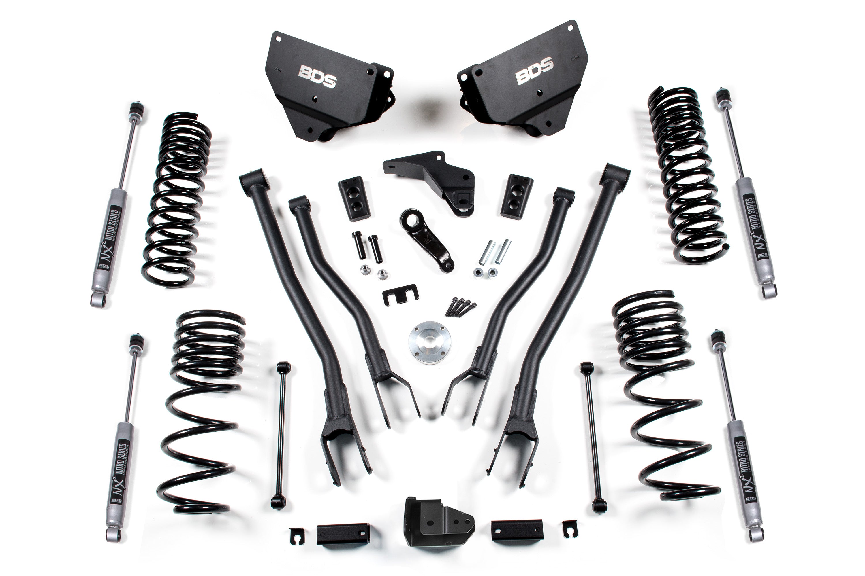 4 Inch Lift Kit w/ 4-Link | Ram 2500 (14-18) 4WD | Gas - FOX 2.0 Performance Series