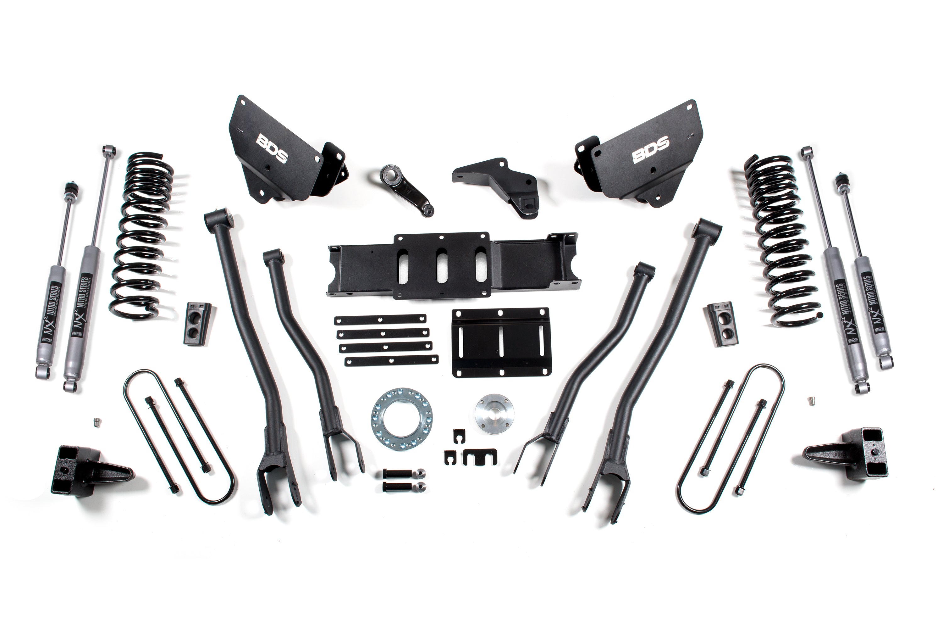 5.5 Inch Lift Kit w/ 4-Link | Ram 3500 (13-18) 4WD | Gas - 4 Inch Block Kit / FOX 2.5 Performance Elite