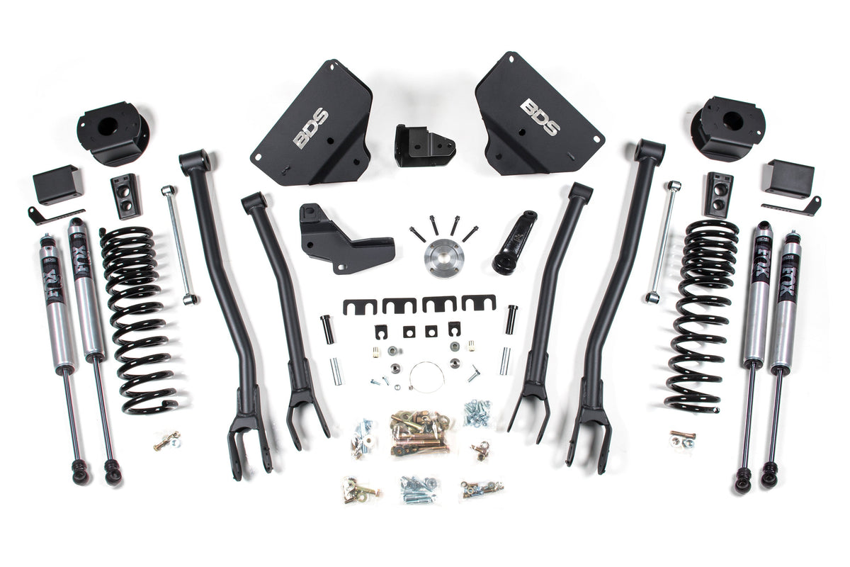 BDS 4 Inch Lift Kit w/ 4-Link for 2014-2018 Ram 2500 w/ Rear Air Ride 4WD Gas