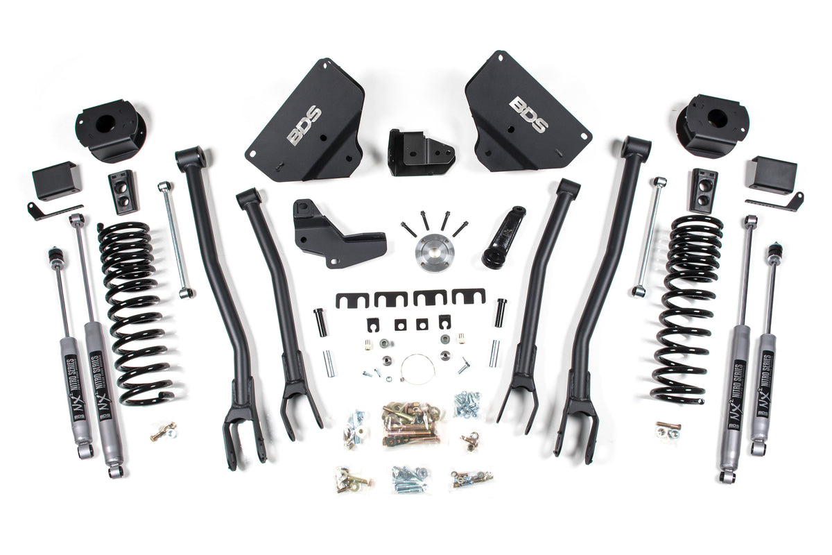 4 Inch Lift Kit w/ 4-Link | Ram 2500 w/ Rear Air Ride (14-18) 4WD | Gas - NX2 Nitro Series