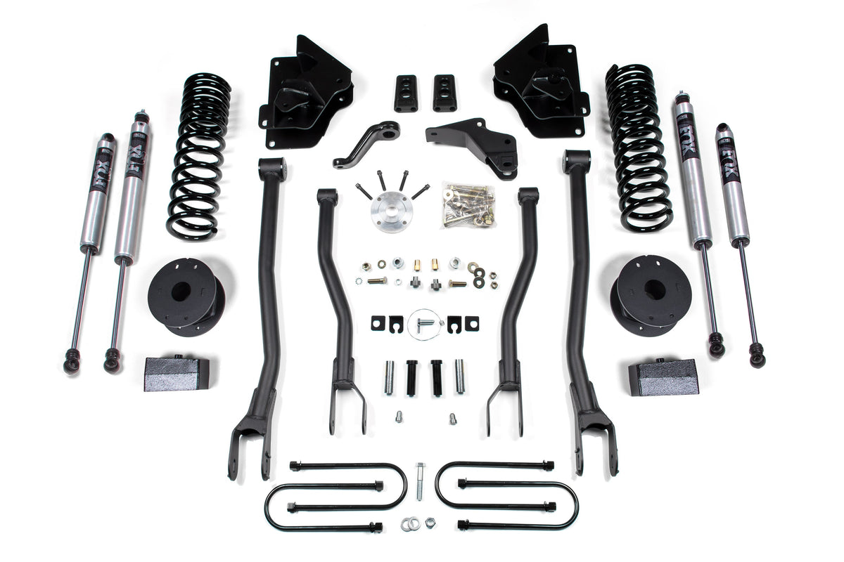 BDS 4 Inch Lift Kit w/ 4-Link for 2013-2018 Ram 3500 w/ Rear Air Ride 4WD Gas