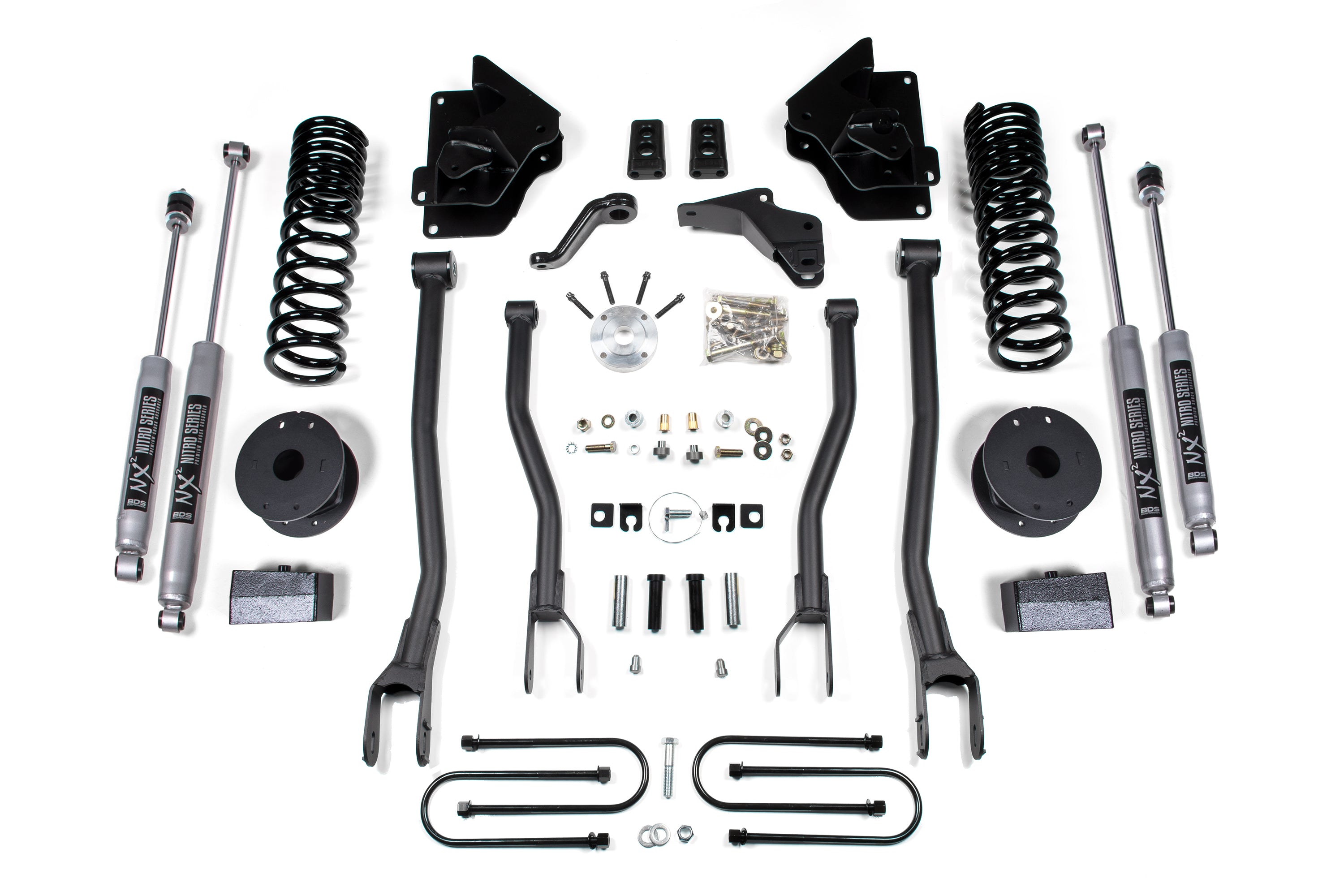 4 Inch Lift Kit w/ 4-Link | Ram 3500 w/ Rear Air Ride (13-18) 4WD | Gas - NX2 Nitro Series
