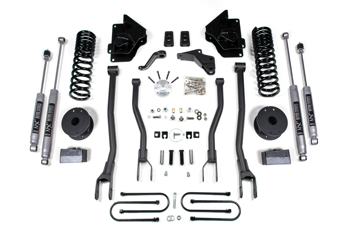 4 Inch Lift Kit w/ 4-Link | Ram 3500 w/ Rear Air Ride (13-18) 4WD | Diesel - NX2 Nitro Series