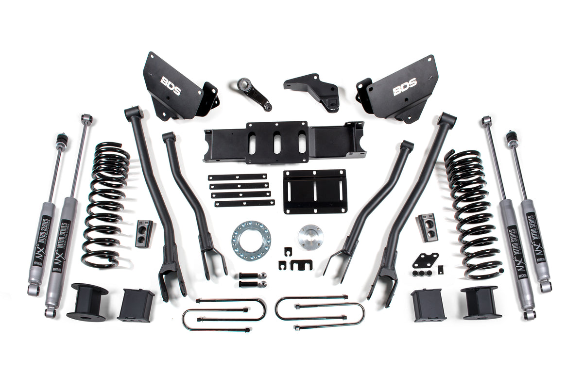 6 Inch Lift Kit w/ 4-Link | Ram 3500 w/ Rear Air Ride (13-18) 4WD | Diesel - 8 Bolt / NX2 Nitro Series