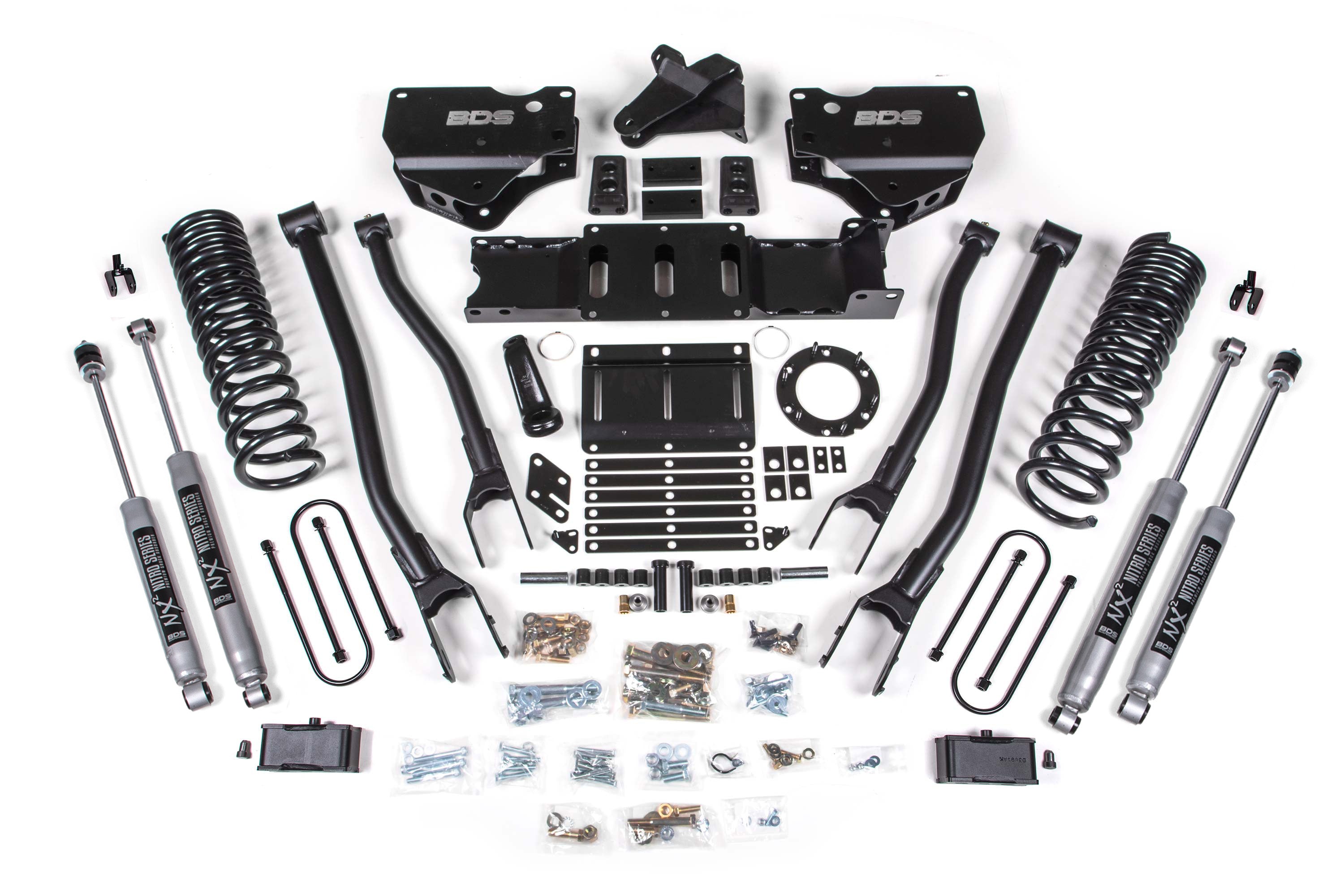 4 Inch Lift Kit w/ 4-Link | Ram 3500 (19-24) 4WD | Diesel - Without Factory Rear Overload Leaf / 8 Bolt / FOX 2.0 Performance Series