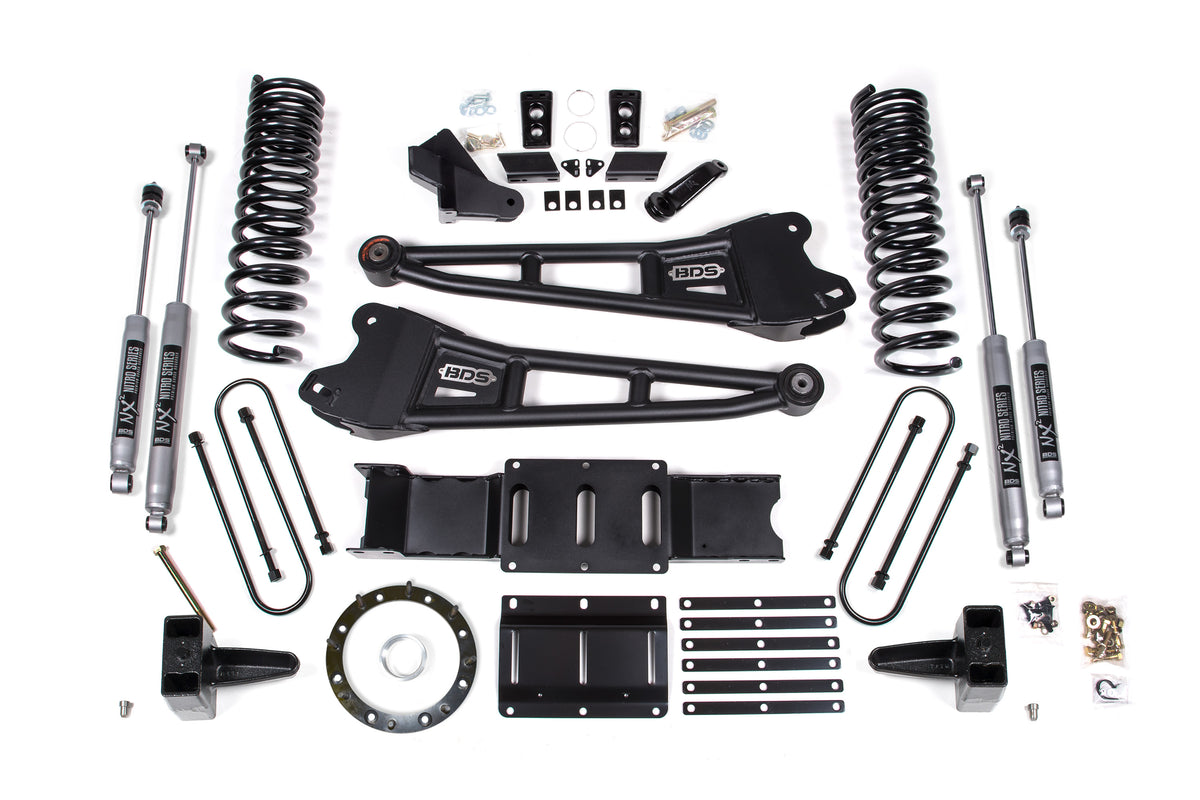 5.5 Inch Lift Kit w/ Radius Arm | Ram 3500 (19-24) 4WD | Gas - Without Factory Rear Overload Leaf / FOX 2.0 Performance Series