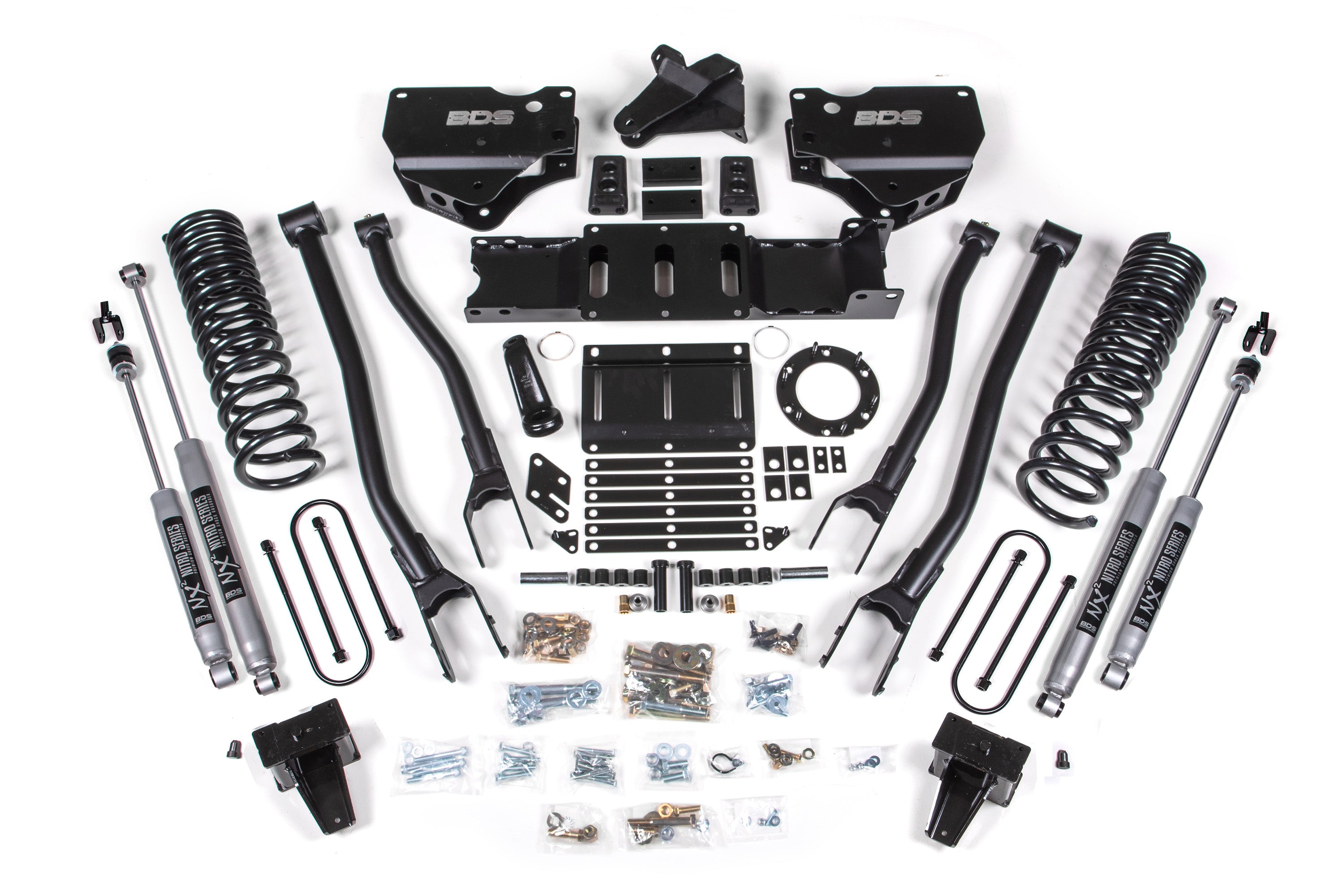 5.5 Inch Lift Kit w/ 4-Link | Ram 3500 (19-24) 4WD | Gas - With Factory Rear Overload Leaf / FOX 2.5 Performance Elite