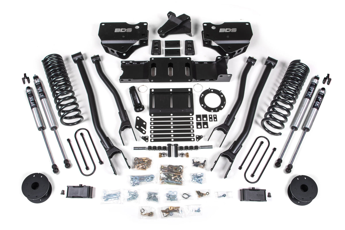 BDS 4 Inch Lift Kit 4-Link Ram 3500 Rear Air Ride Diesel 4WD (2019–2024)