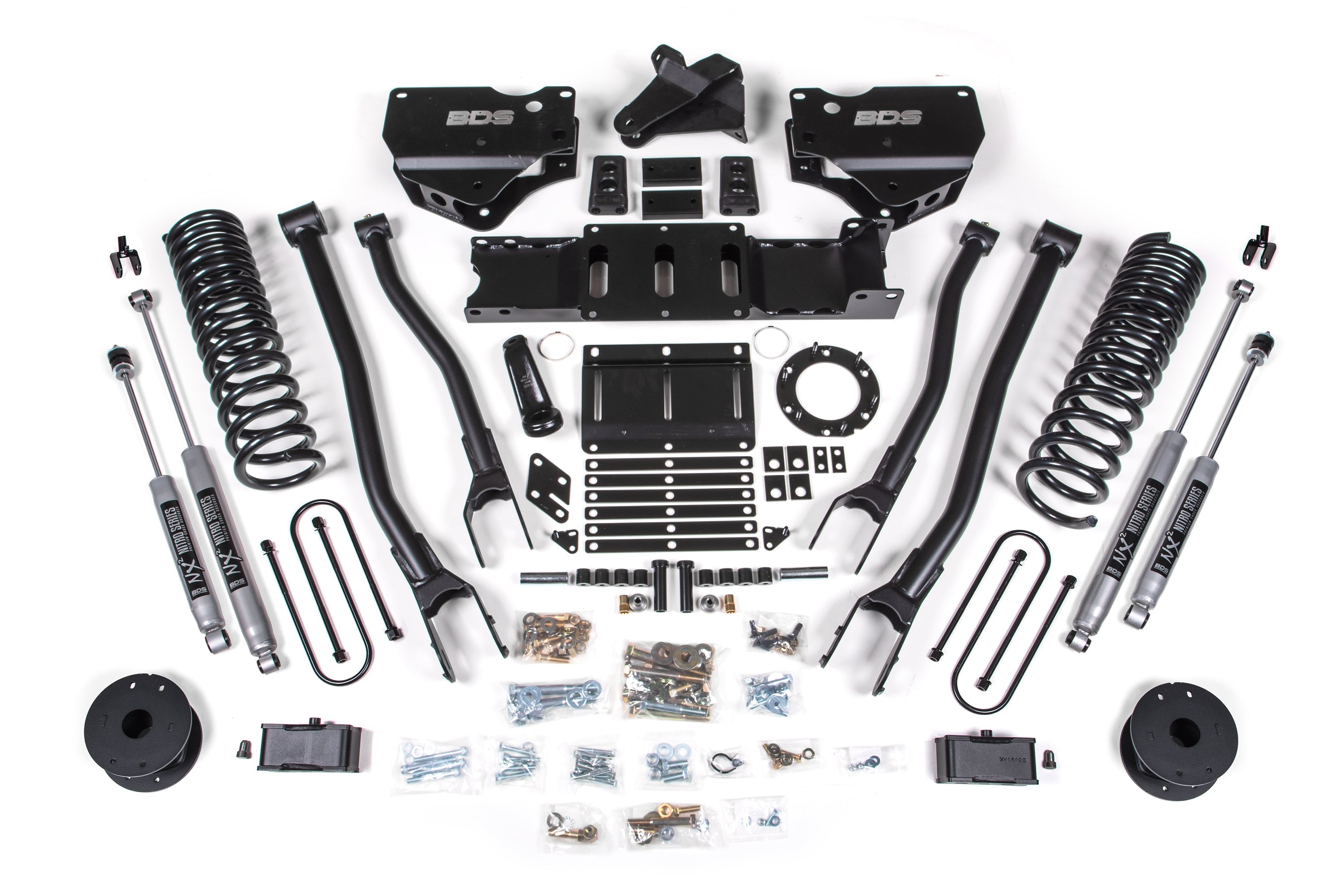 BDS 4 Inch Lift Kit 4-Link Ram 3500 Rear Air Ride Diesel 4WD (2019–2024)