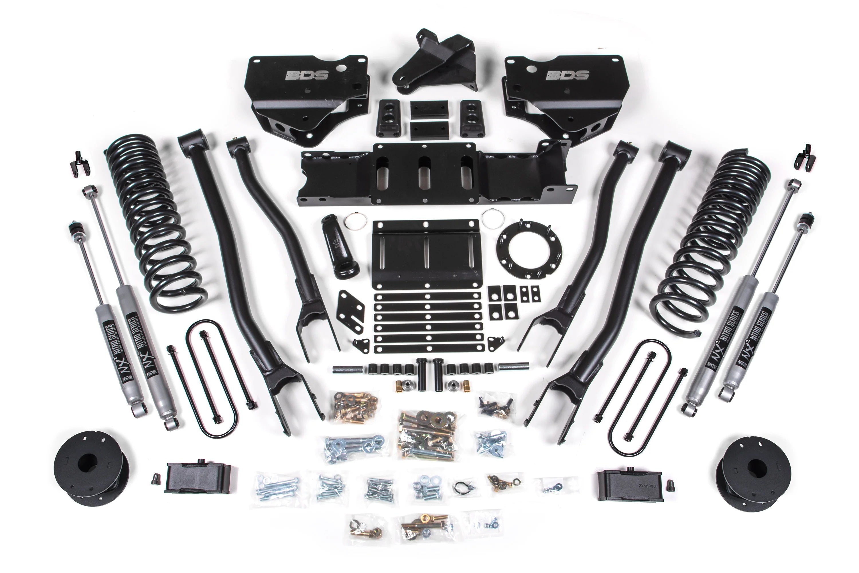 BDS 4 Inch Lift Kit 4-Link Ram 3500 Rear Air Ride Diesel 4WD (2019–2024)