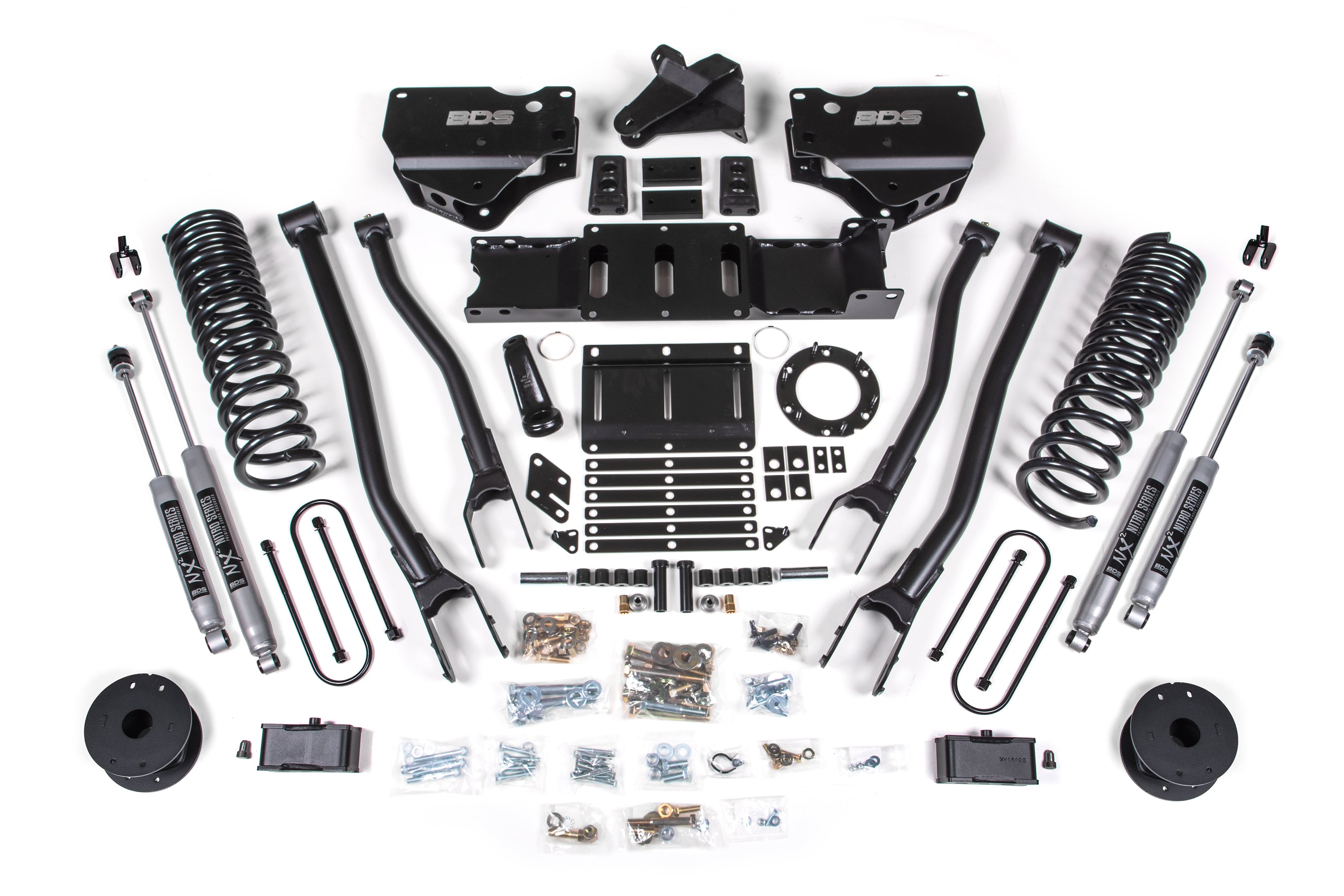 4 Inch Lift Kit w/ 4-Link | Ram 3500 w/ Rear Air Ride (19-24) 4WD | Gas - NX2 Nitro Series