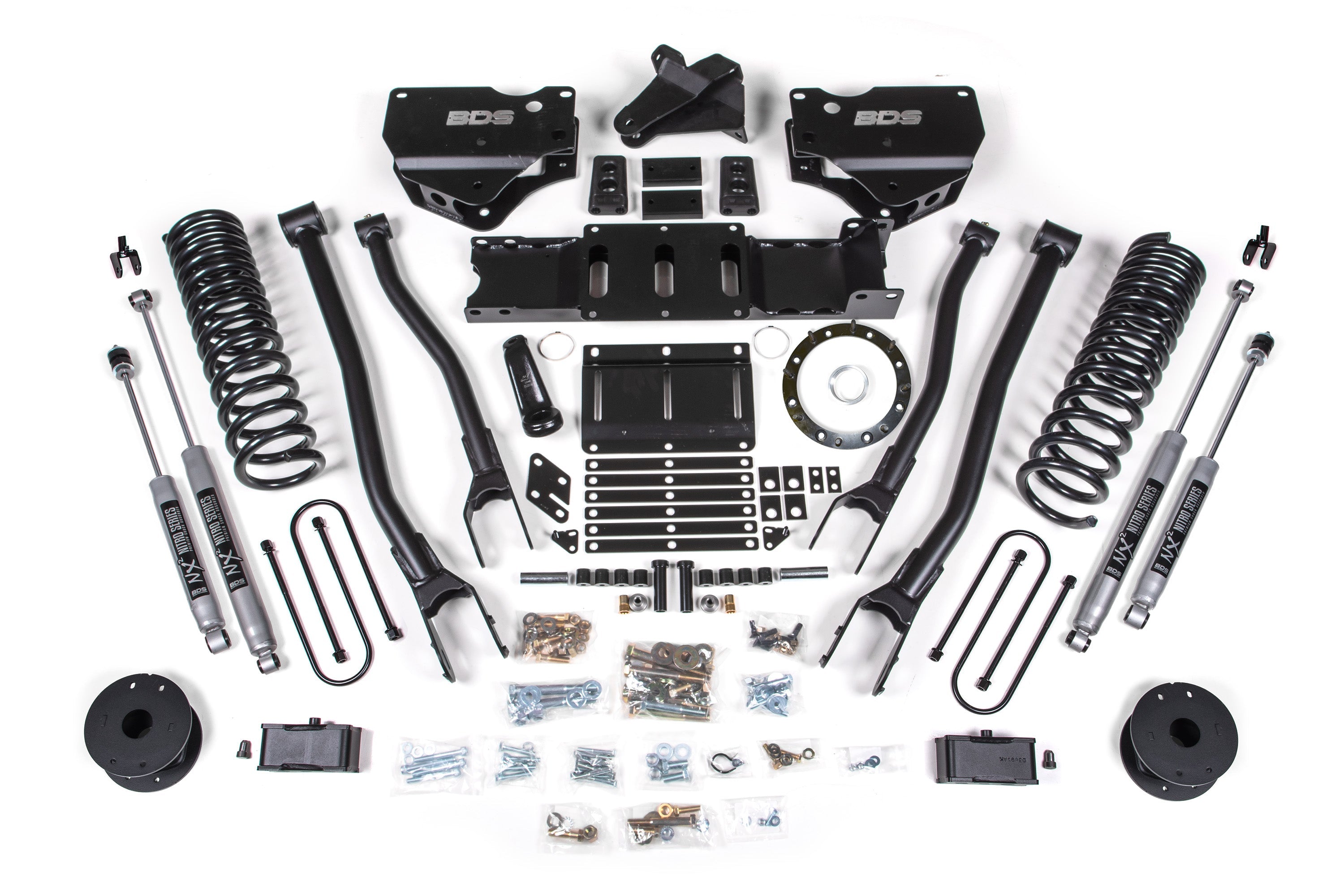 BDS 4 Inch Lift Kit 4-Link Ram 3500 Rear Air Ride Diesel 4WD (2019–2024)