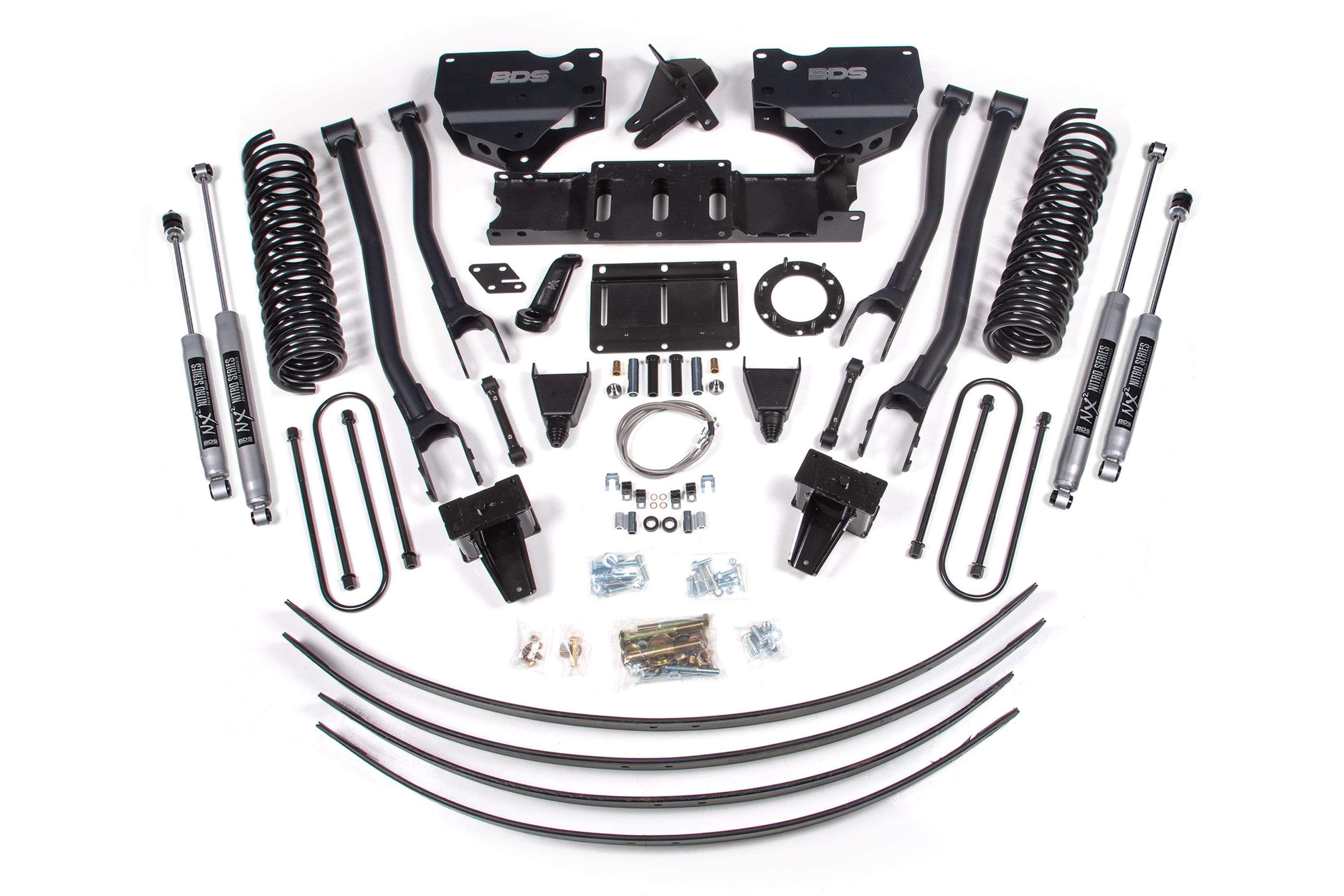 8 Inch Lift Kit w/ 4-Link | Ram 3500 (19-24) 4WD | Diesel - With Factory Rear Overload Leaf / 8 Bolt / FOX 2.0 Performance Series