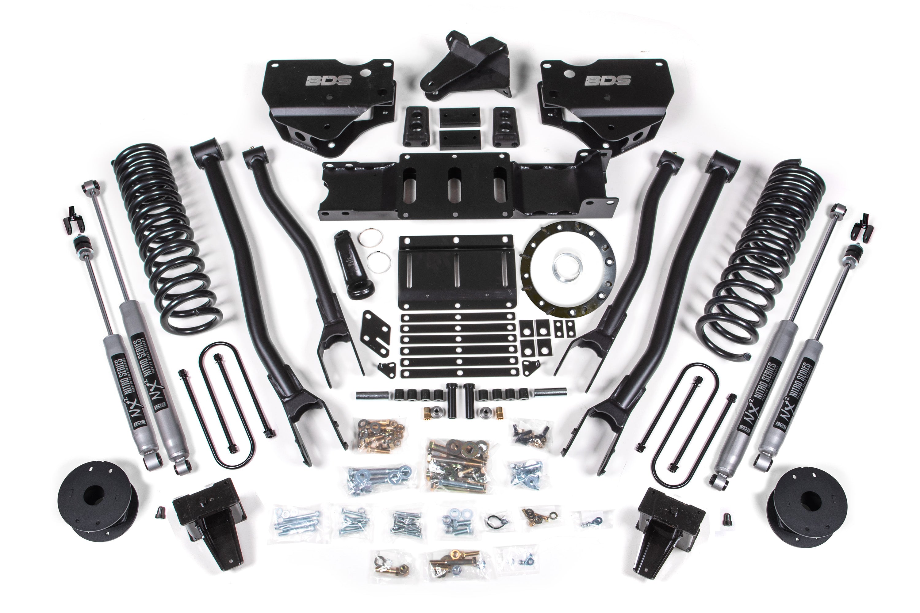 5.5 Inch Lift Kit w/ 4-Link | Ram 3500 w/ Rear Air Ride (19-24) 4WD | Gas - NX2 Nitro Series