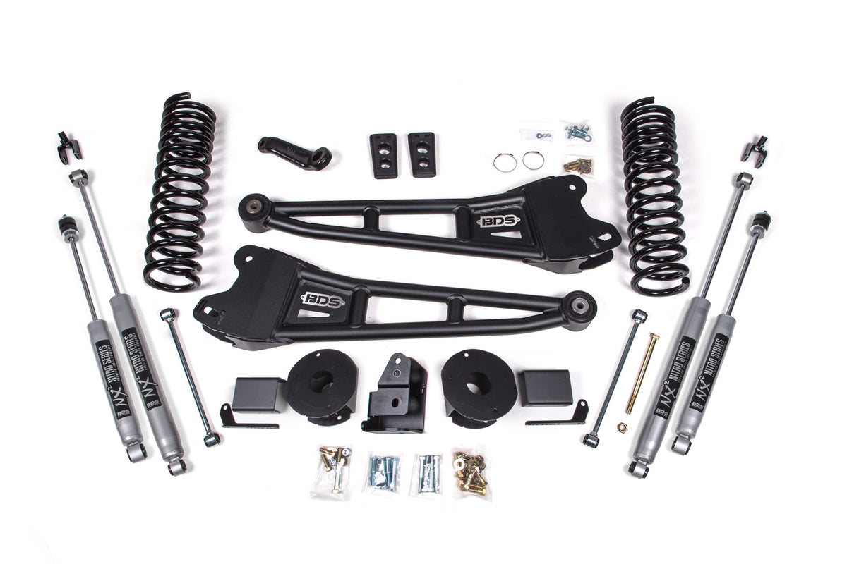 4 Inch Lift Kit w/ Radius Arm | Ram 2500 w/ Rear Air Ride (14-18) 4WD | Gas - NX2 Nitro Series
