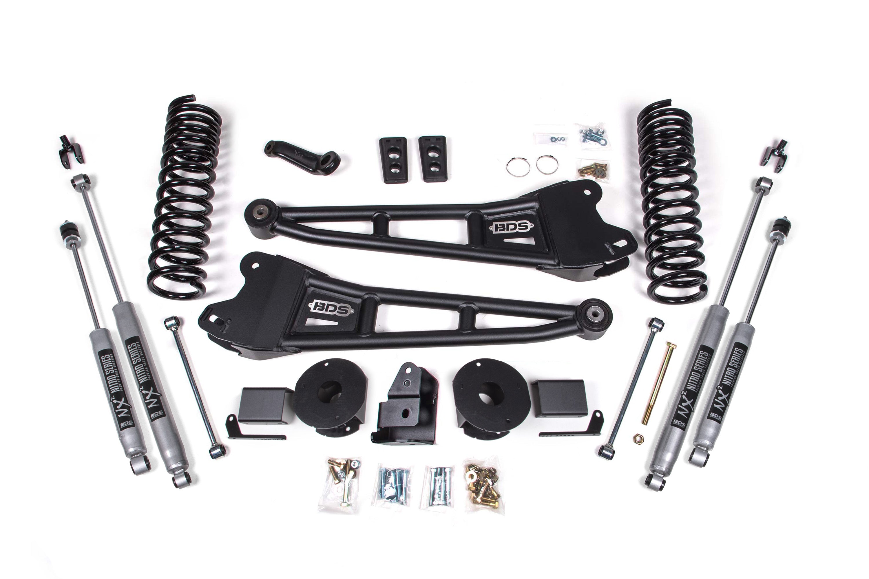 4 Inch Lift Kit w/ Radius Arm | Ram 2500 w/ Rear Air Ride (14-18) 4WD | Diesel - NX2 Nitro Series