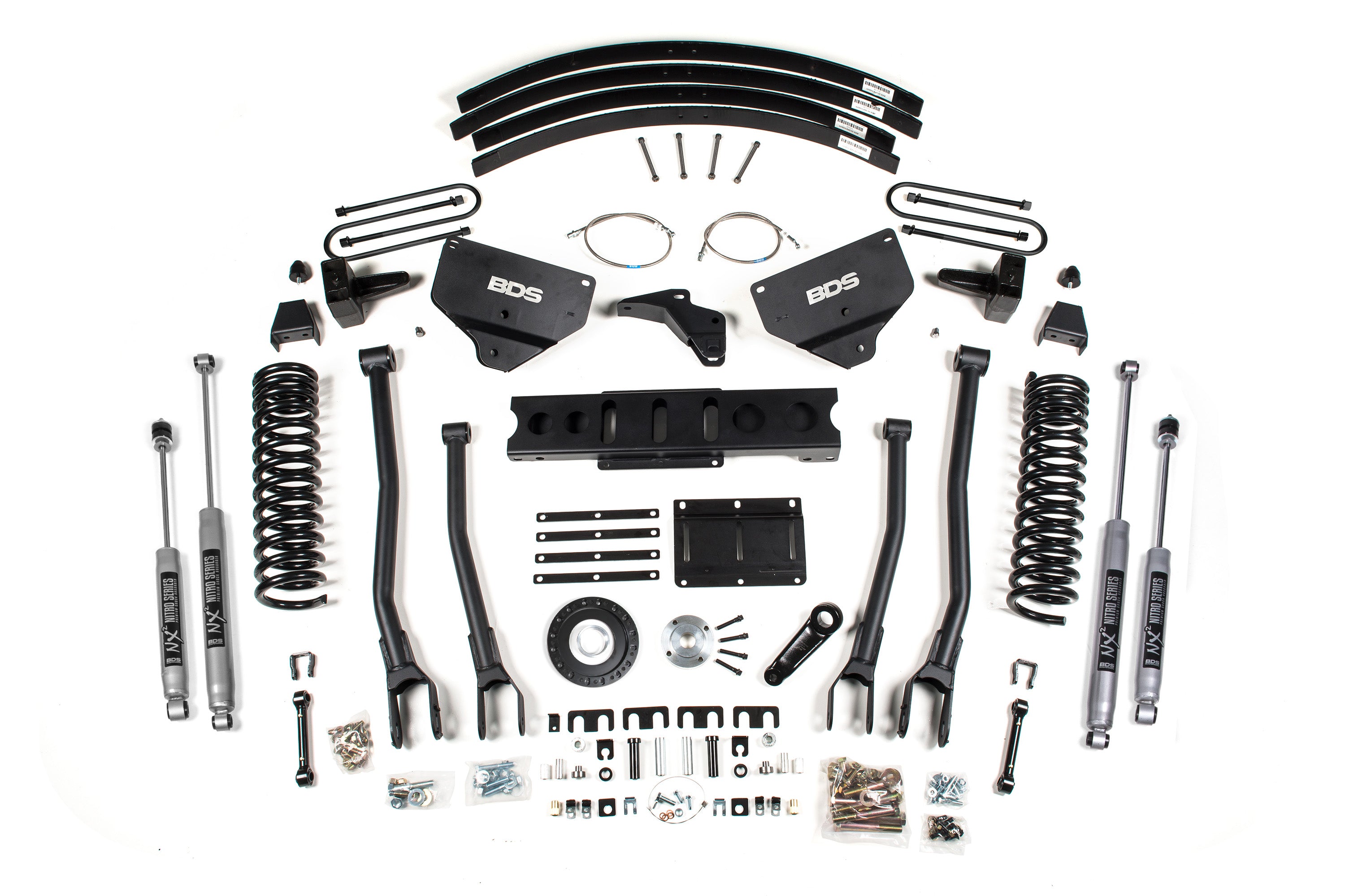 8 Inch Lift Kit w/ 4-Link | Ram 3500 (13-18) 4WD | Diesel - Leaf Springs / 6 Bolt / NX2 Nitro Series