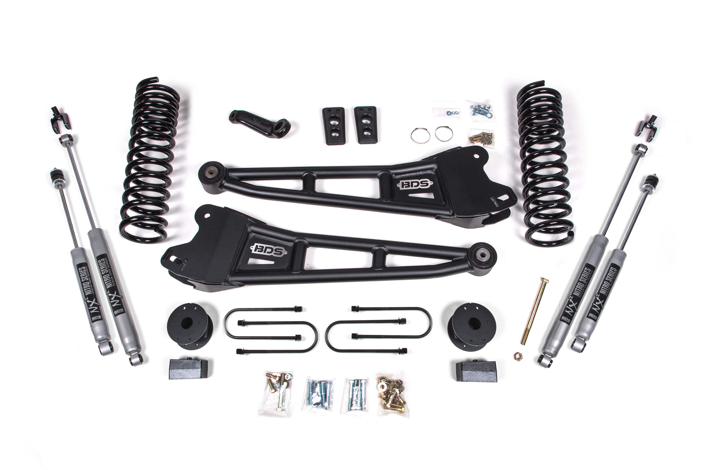 4 Inch Lift Kit w/ Radius Arm | Ram 3500 w/ Rear Air Ride (13-18) 4WD | Gas - NX2 Nitro Series