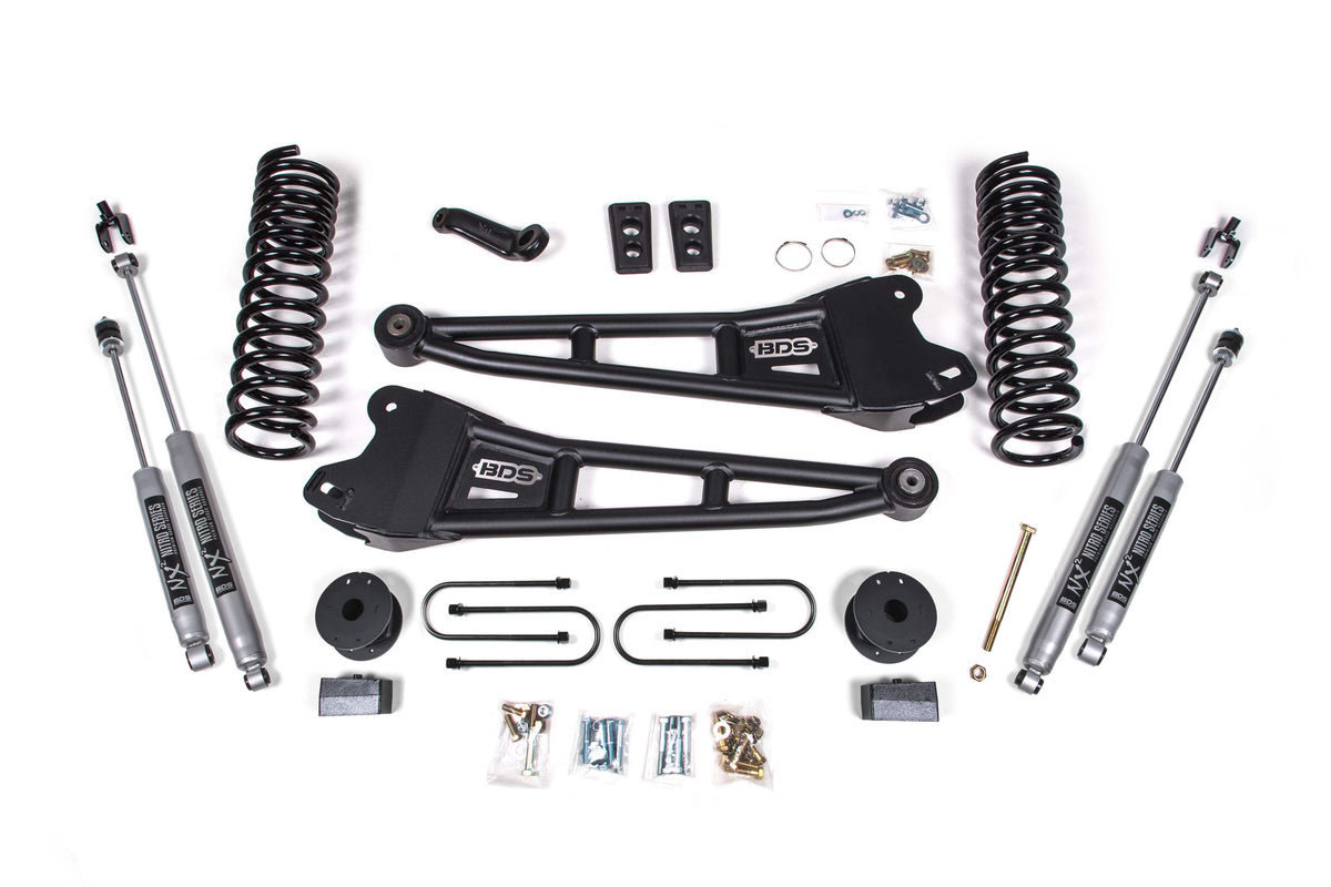 4 Inch Lift Kit w/ Radius Arm | Ram 3500 w/ Rear Air Ride (13-18) 4WD | Gas - NX2 Nitro Series