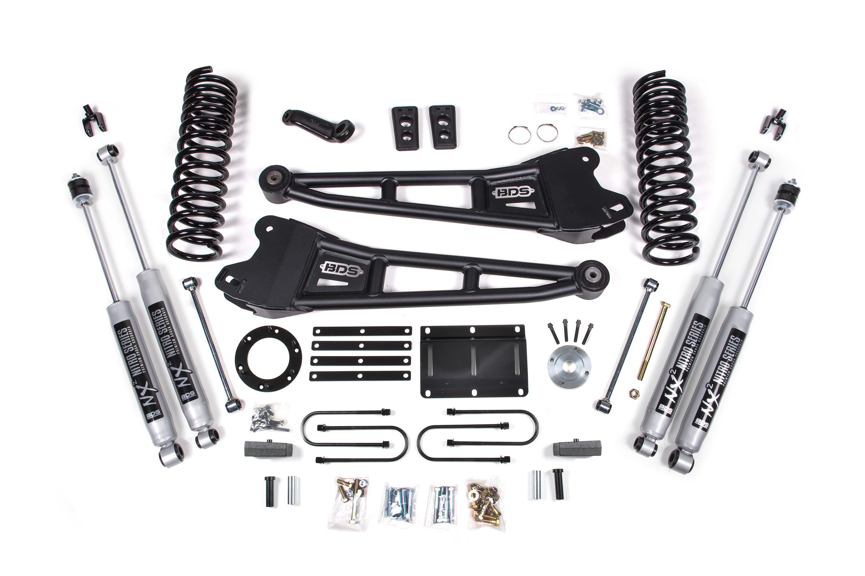 6 Inch Lift Kit w/ Radius Arm | Ram 3500 (13-18) 4WD | Diesel - 5 Inch Block Kit / 8 Bolt / FOX 2.5 Performance Elite