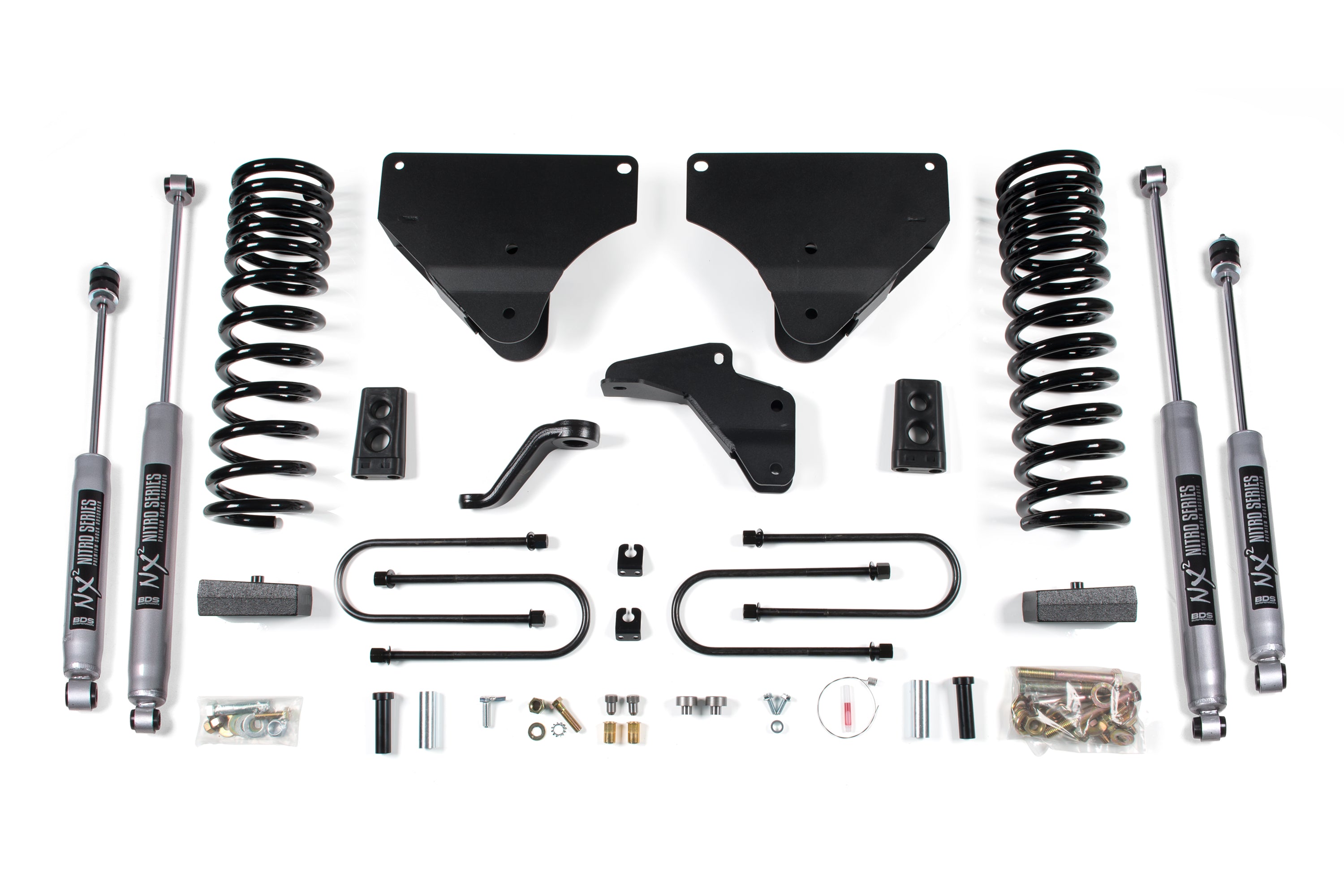 4 Inch Lift Kit | Ram 3500 (13-18) 4WD | Gas - 3 Inch Block Kit / NX2 Nitro Series