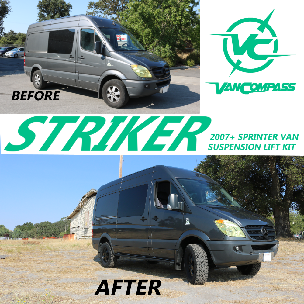 Van Compass Striker 2" Front Lift Kit for Mercedes Sprinter 2WD (2007–2018)