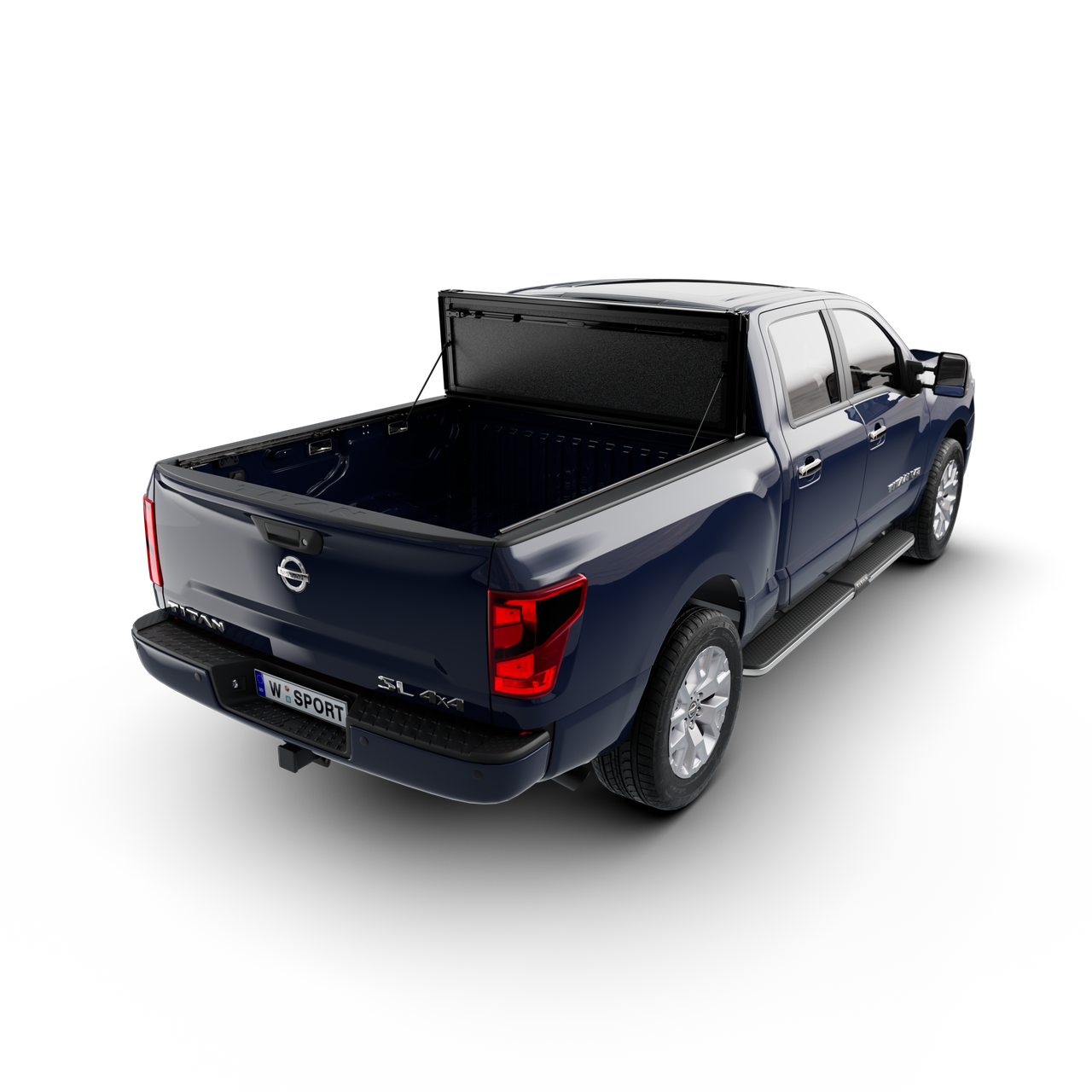 Worksport AL4 Flip-Up Tri-Fold Hard Tonneau Cover for Nissan Titan