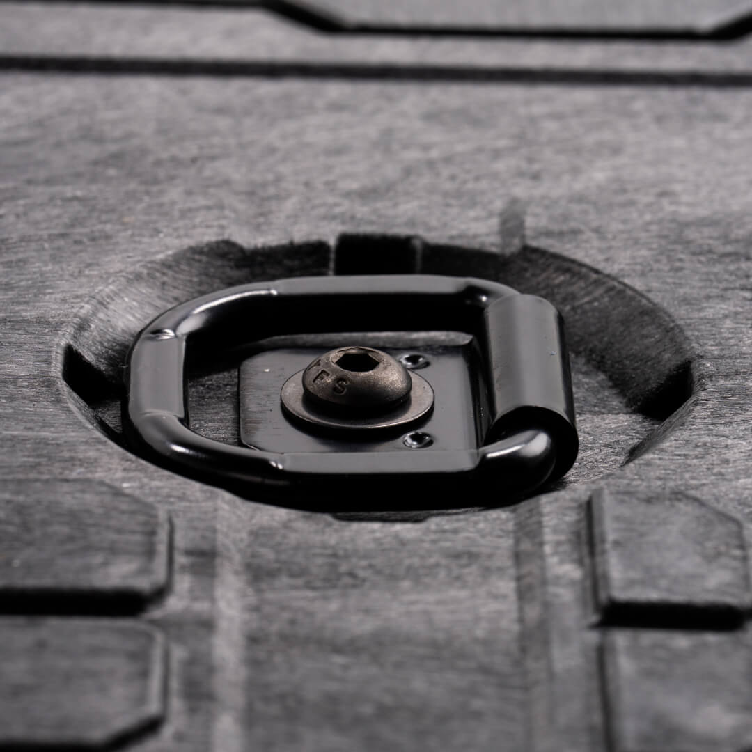 [A0087-RING-BLK] Closeup of a D-ring tie down