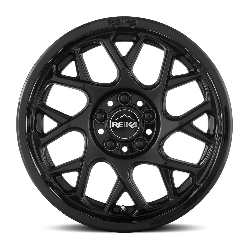 Reika R25 Detour wheel in Gloss Black – face view