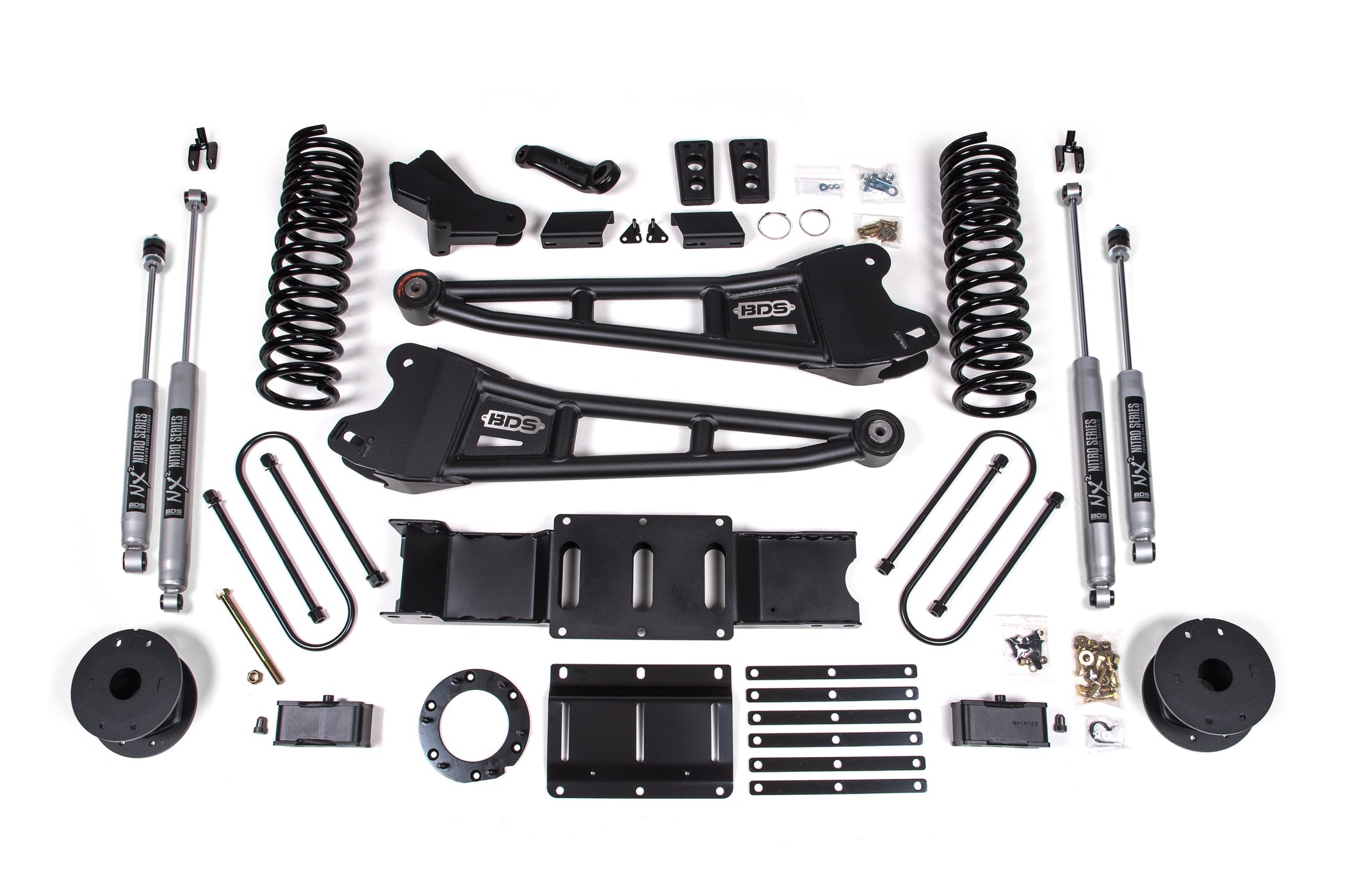 BDS Suspension 4 Inch Radius Arm Suspension Lift Kit Ram 3500 Rear Air Ride 4WD Gas (2019–2024)