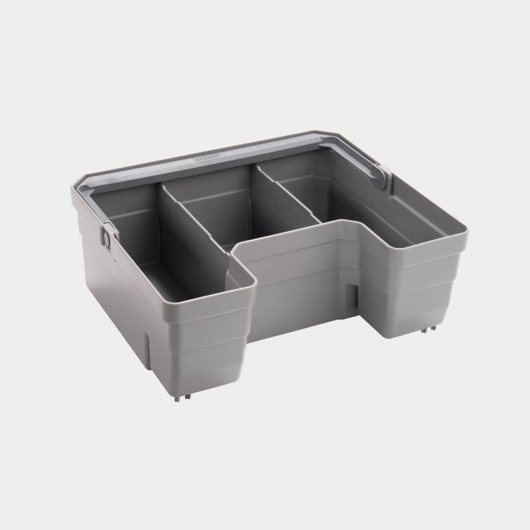 [A0081-DBDW-GRY] Double Drawerganizer with handle down